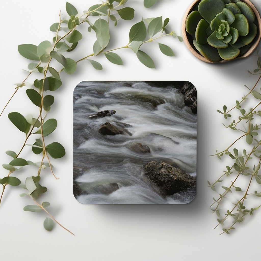 Fayette Creek, Wyoming Cork-back coaster