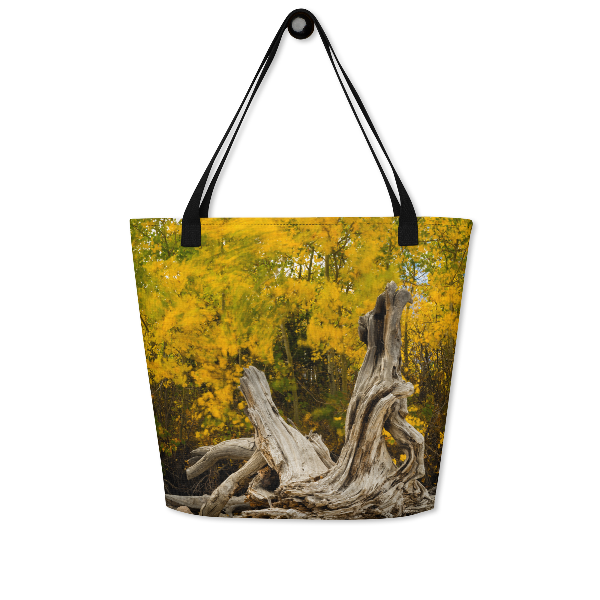 Wyoming in the Fall All-Over Print Large Tote Bag
