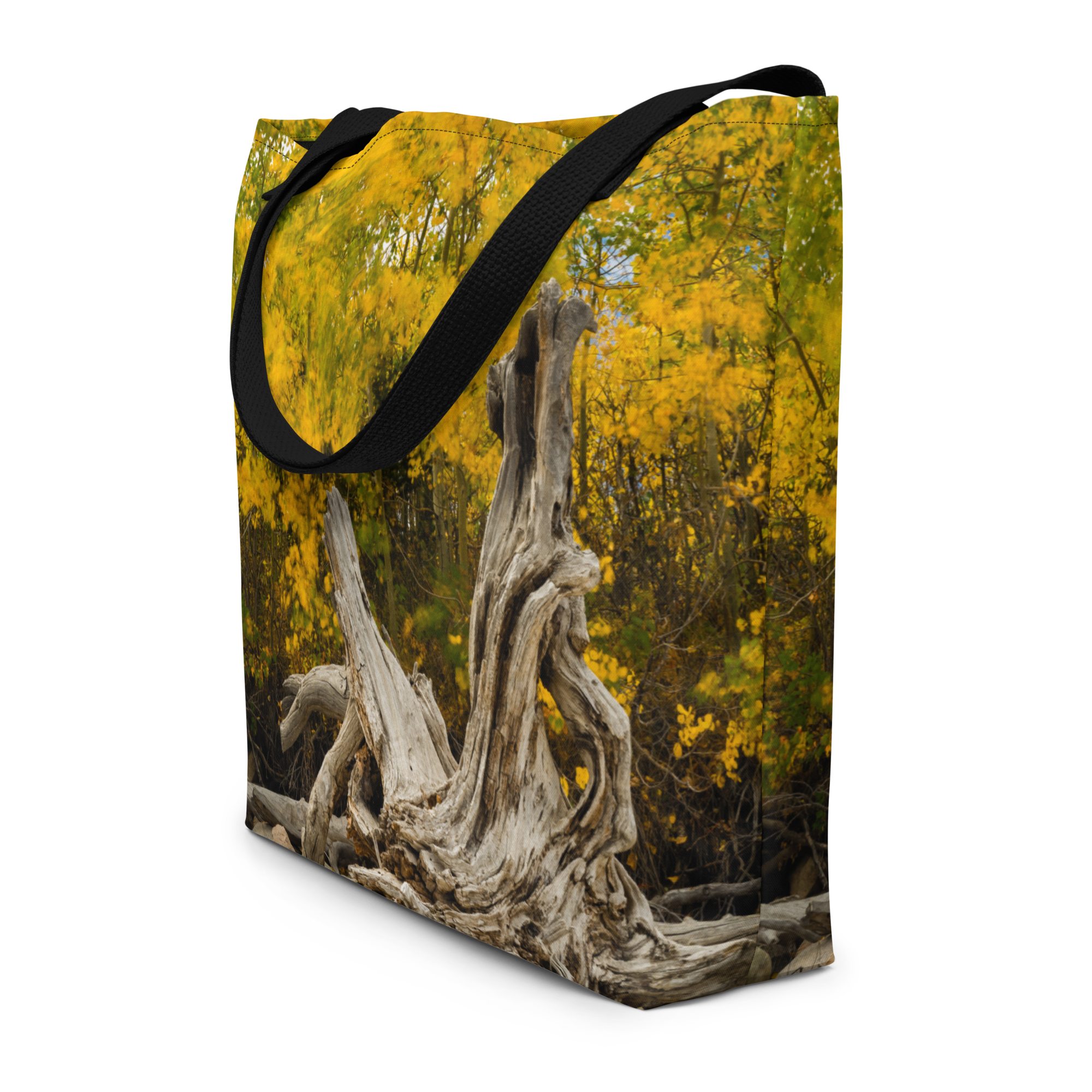 Wyoming in the Fall All-Over Print Large Tote Bag