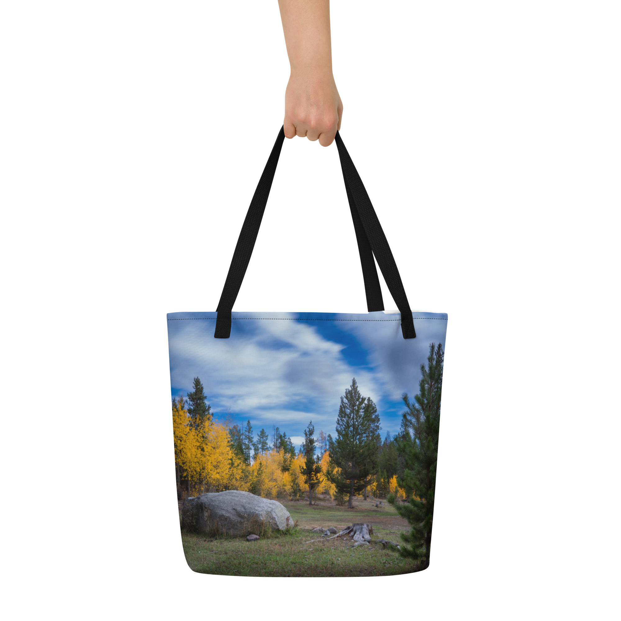 Fall in Wyoming All-Over Print Large Tote Bag