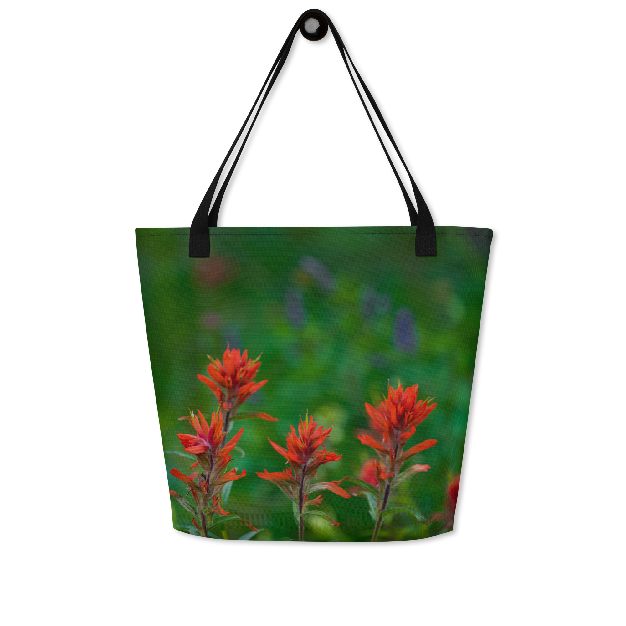 Indian Paint Brush All-Over Print Large Tote Bag