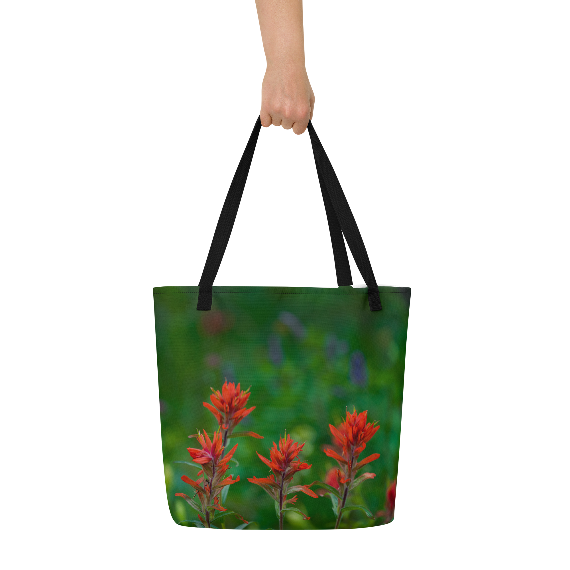 Indian Paint Brush All-Over Print Large Tote Bag