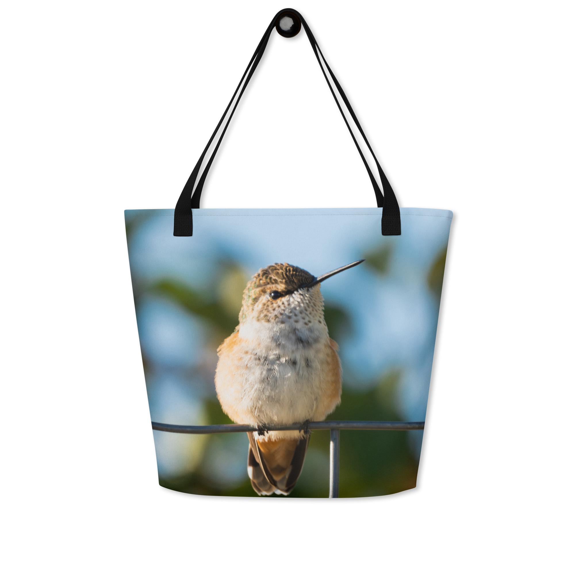 Hummingbird All-Over Print Large Tote Bag