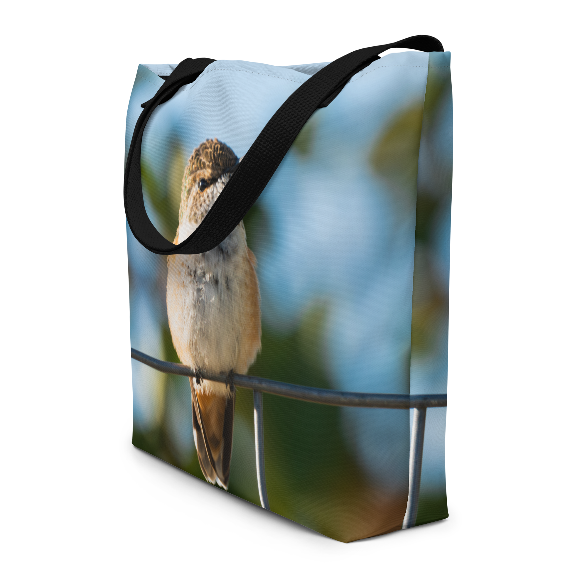 Hummingbird All-Over Print Large Tote Bag