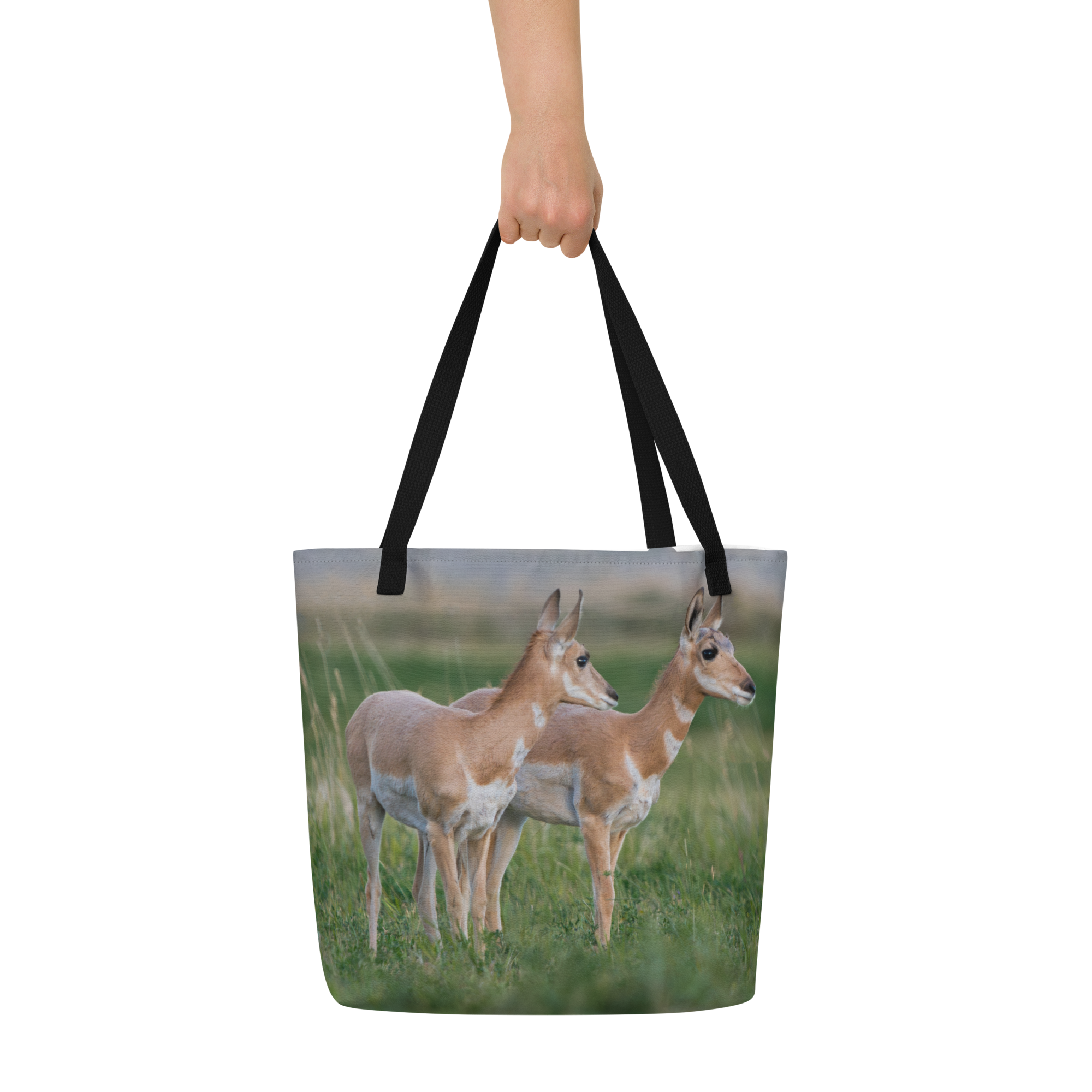 Pronghorn All-Over Print Large Tote Bag