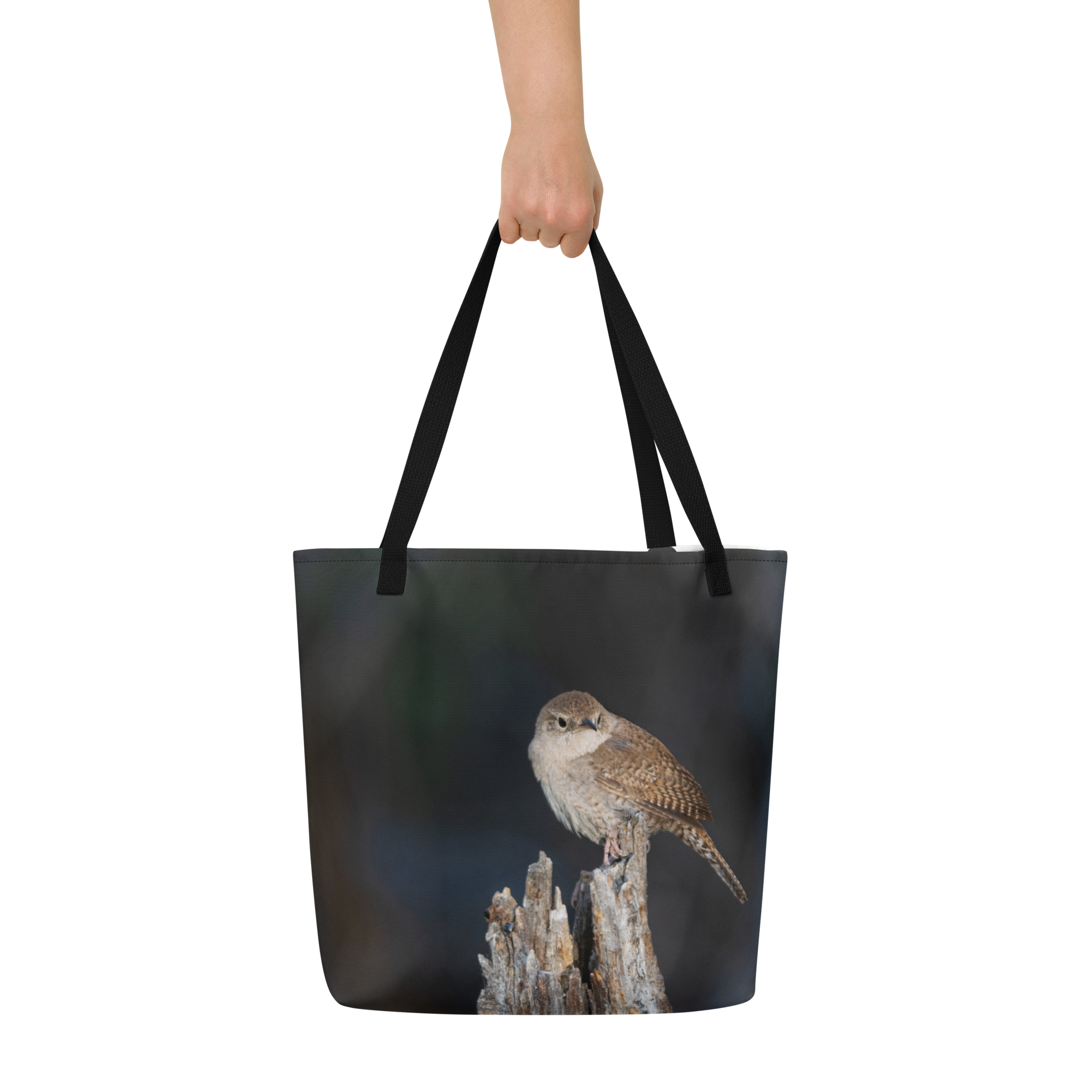 Wren All-Over Print Large Tote Bag