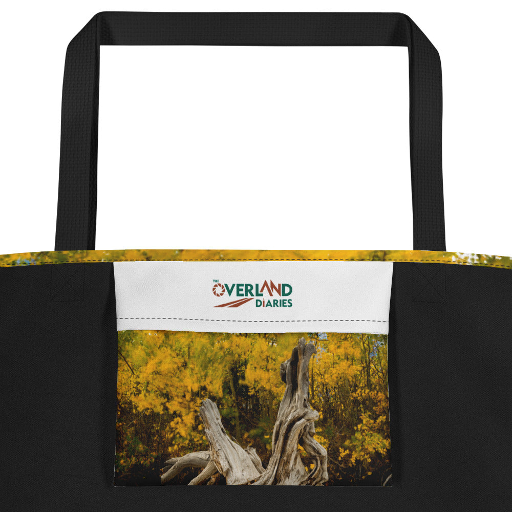 Wyoming in the Fall All-Over Print Large Tote Bag
