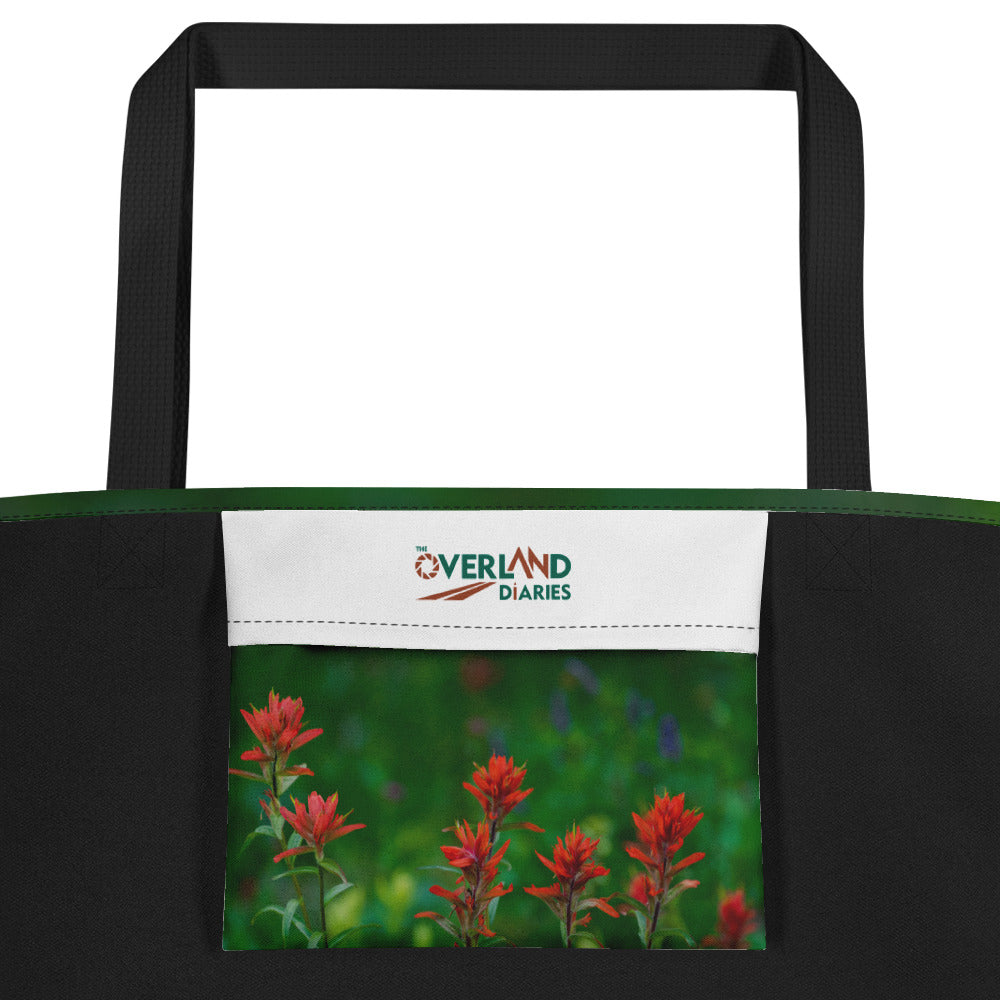 Indian Paint Brush All-Over Print Large Tote Bag