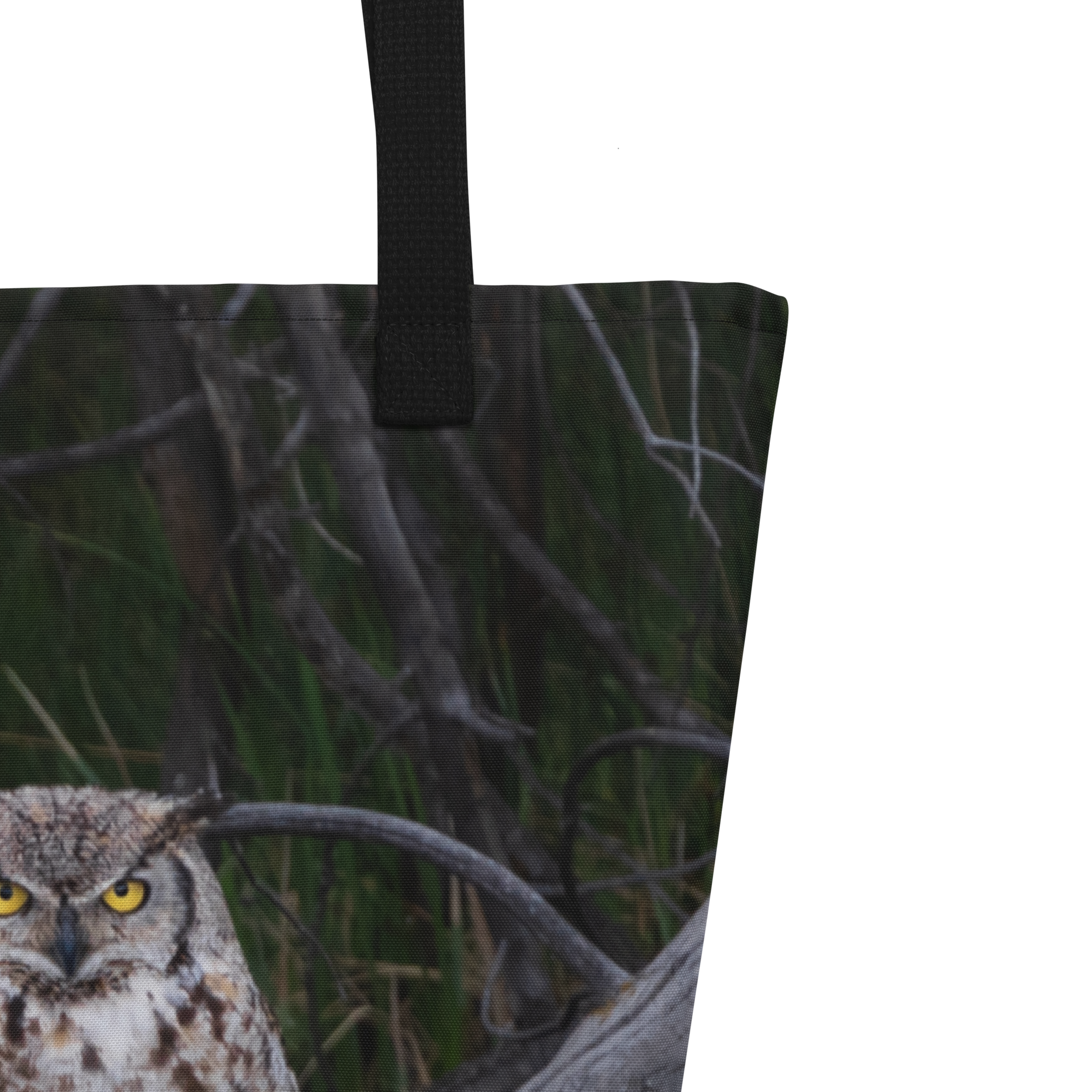 Owl All-Over Print Large Tote Bag