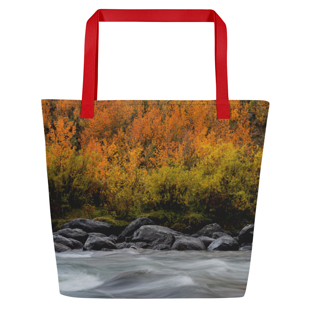 Green River, Wyoming in the Fall All-Over Print Large Tote Bag