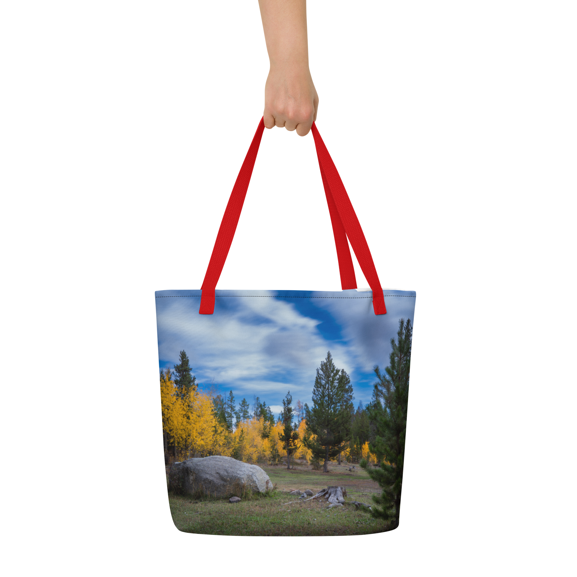 Fall in Wyoming All-Over Print Large Tote Bag