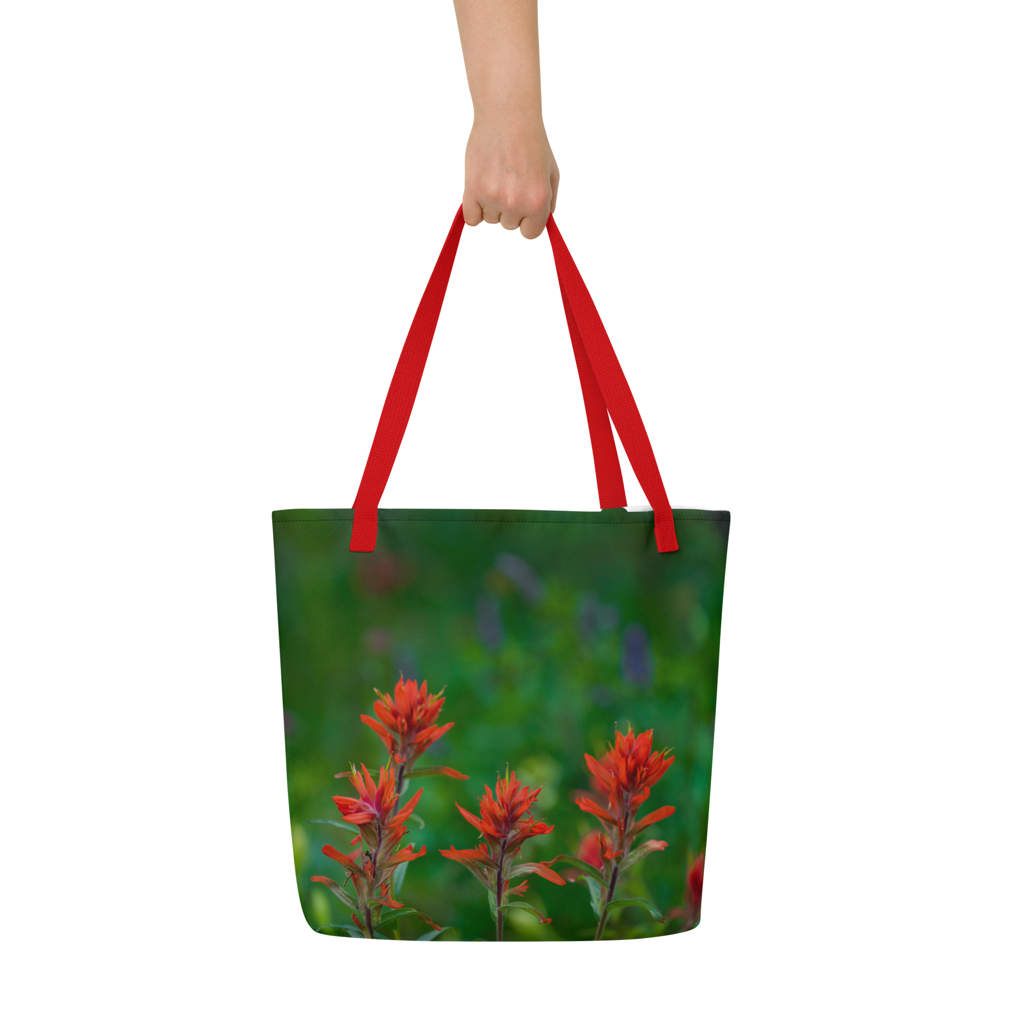 Indian Paint Brush All-Over Print Large Tote Bag