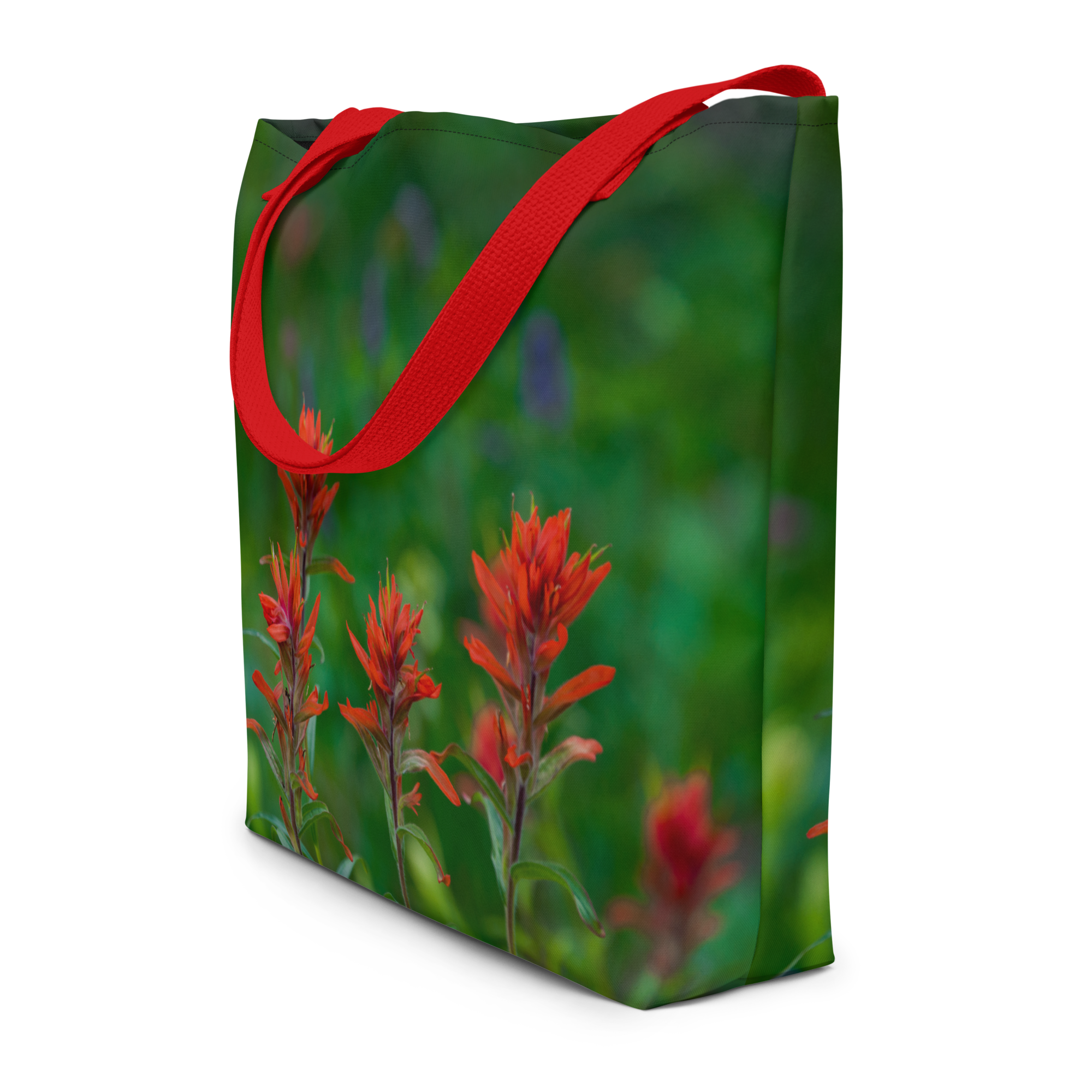 Indian Paint Brush All-Over Print Large Tote Bag