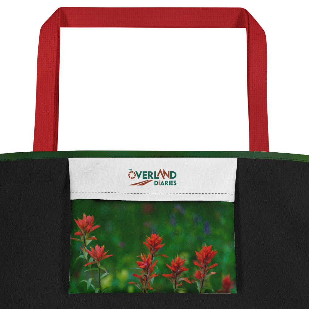 Indian Paint Brush All-Over Print Large Tote Bag