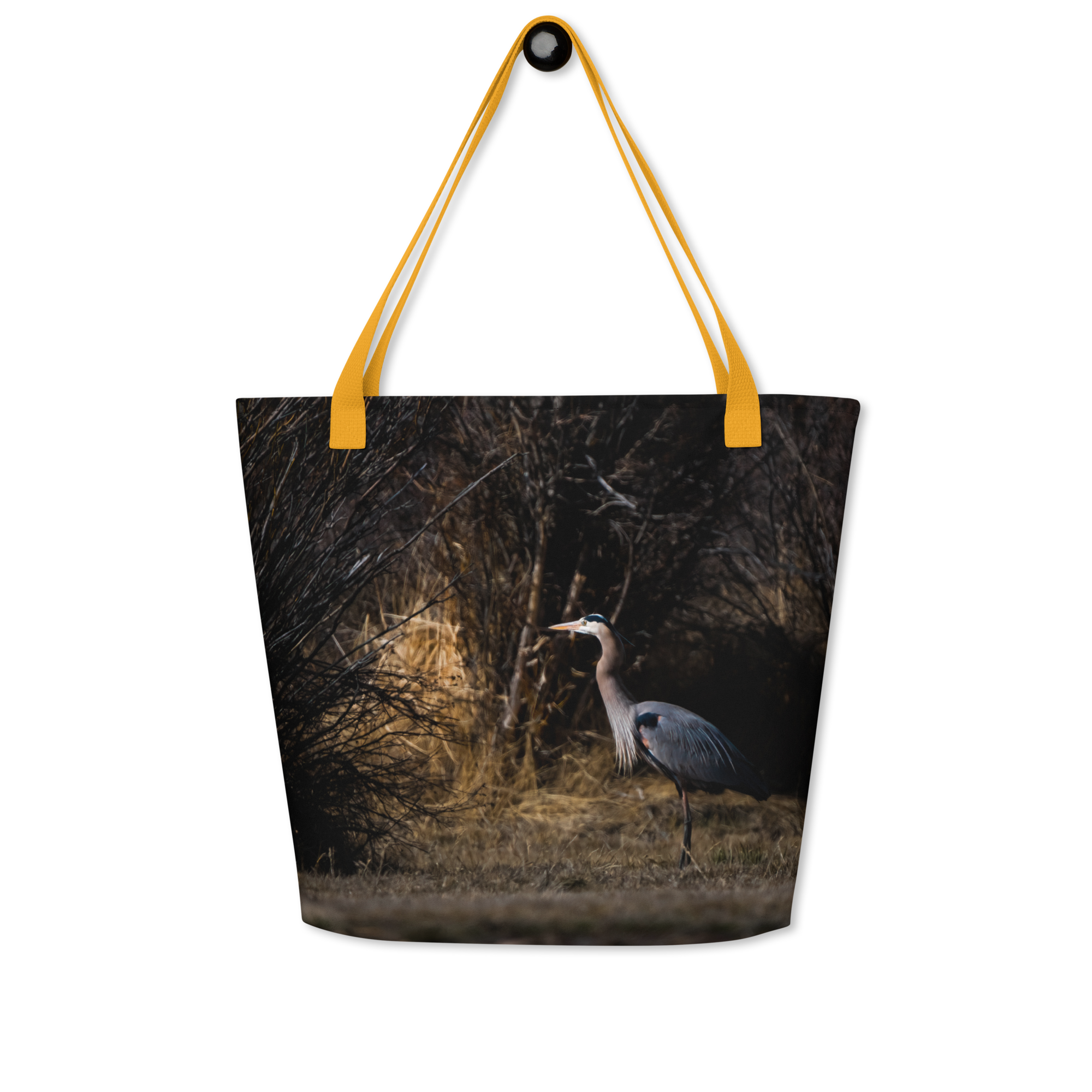 Blue Heron All-Over Print Large Tote Bag