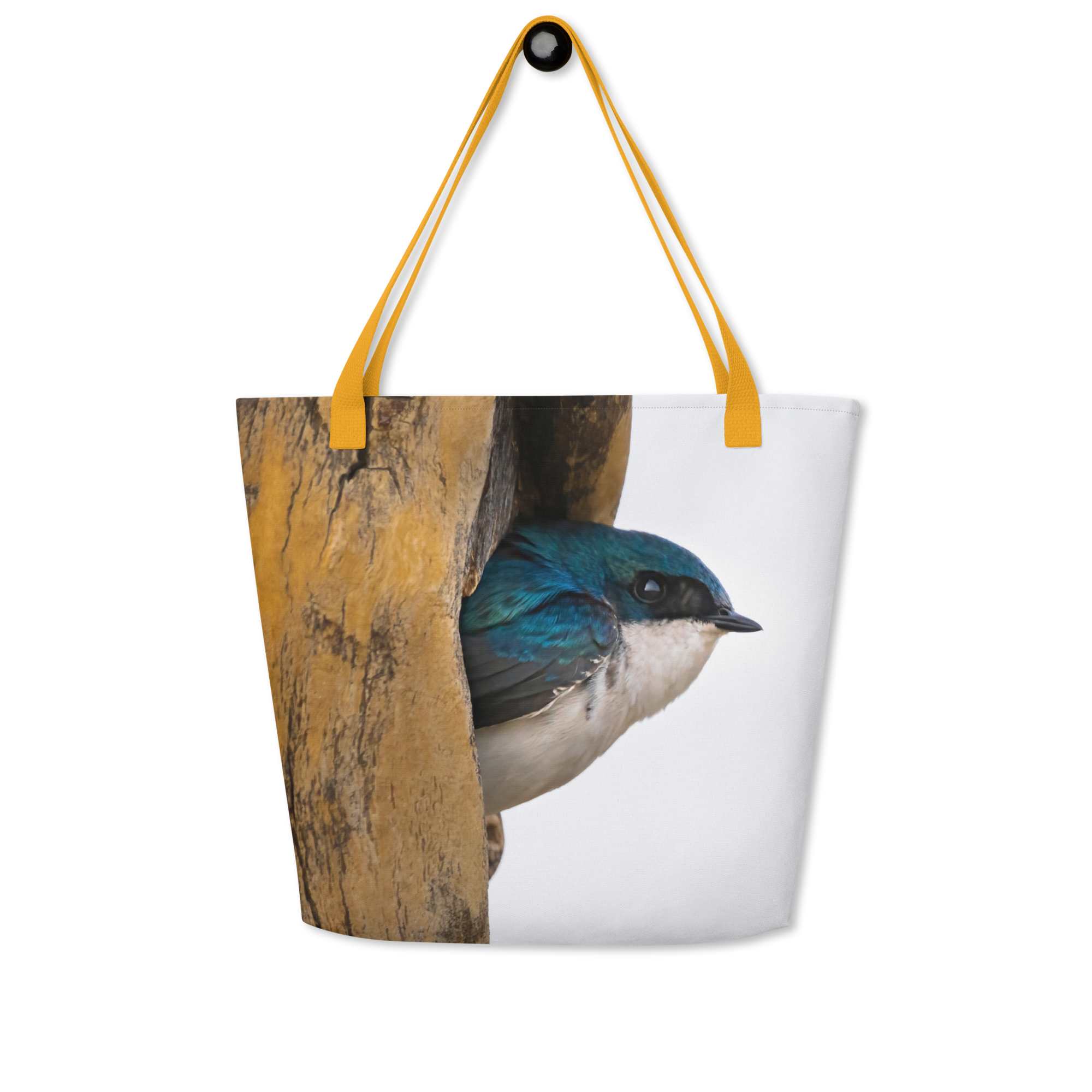 Tree Swallow All-Over Print Large Tote Bag