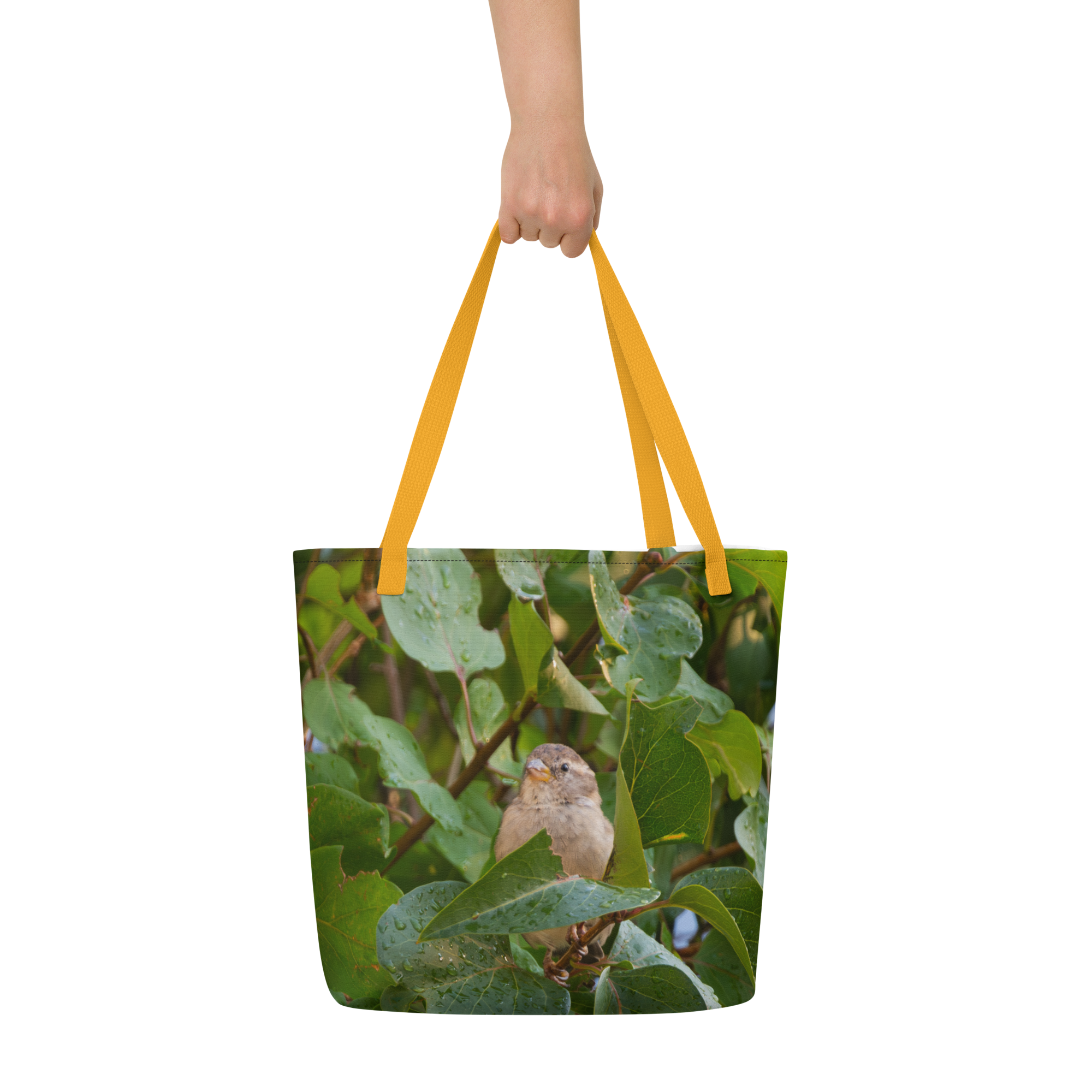 Common Sparrow Large Tote Bag