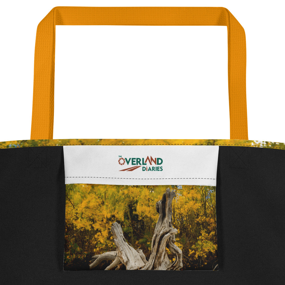 Wyoming in the Fall All-Over Print Large Tote Bag
