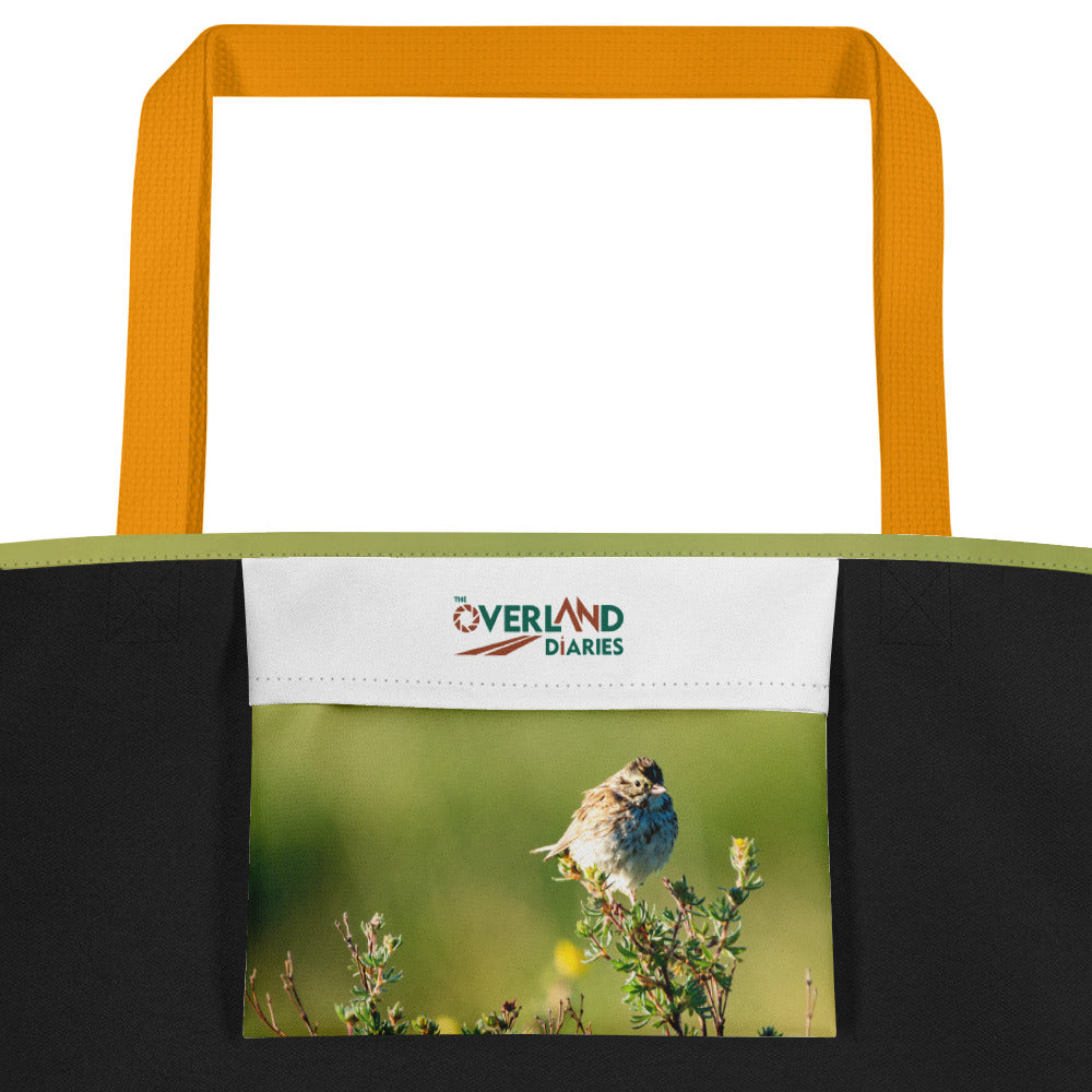 Song Sparrow All-Over Print Large Tote Bag