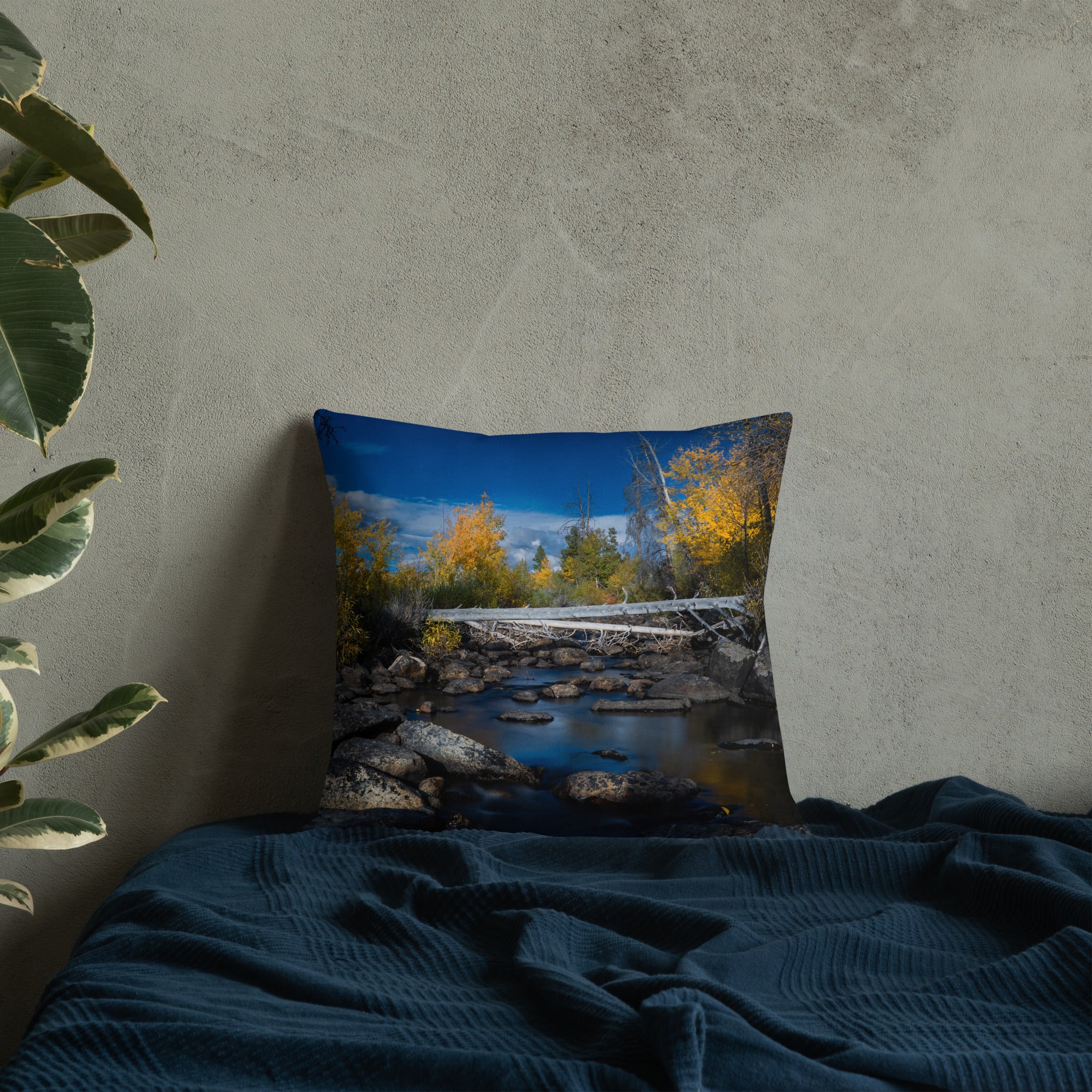 Creek in Wyoming in the Fall Premium Pillow