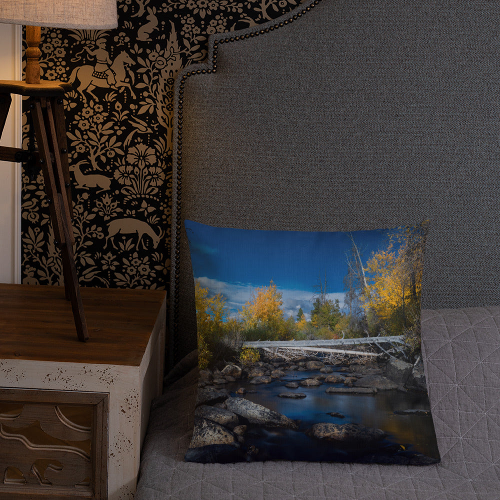 Creek in Wyoming in the Fall Premium Pillow