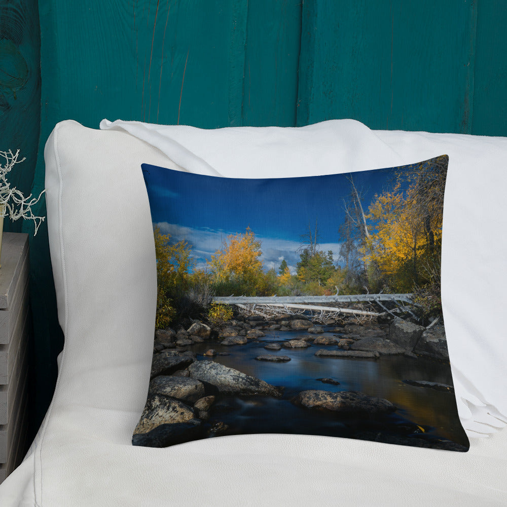 Creek in Wyoming in the Fall Premium Pillow