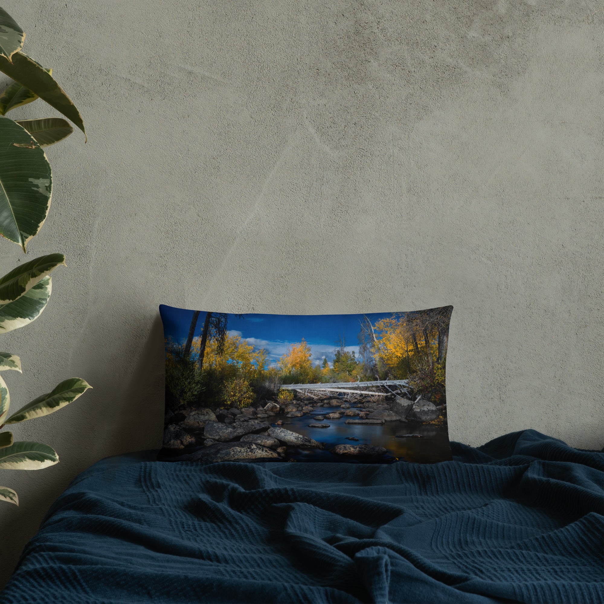 Creek in Wyoming in the Fall Premium Pillow