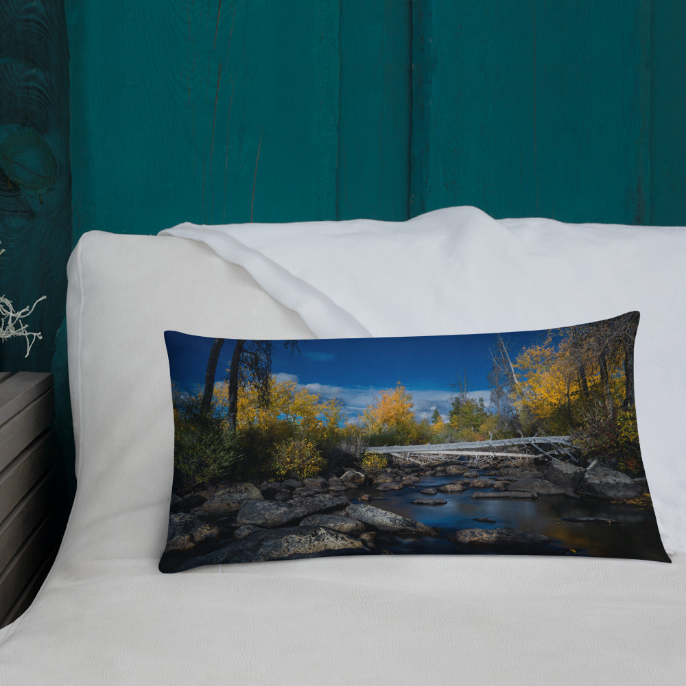Creek in Wyoming in the Fall Premium Pillow