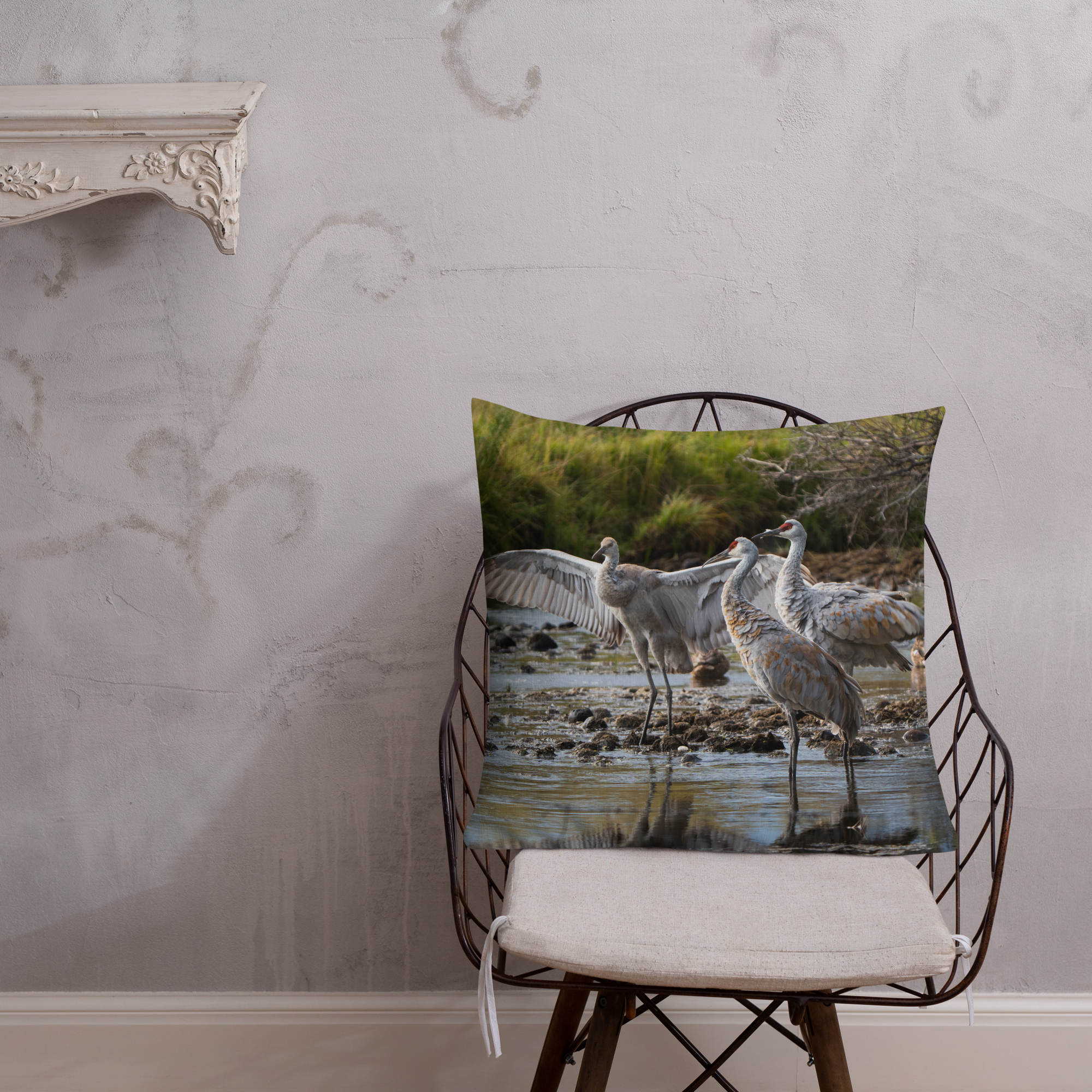 Sandhill Cranes Decorative Pillow | A Gift Before Goodbye