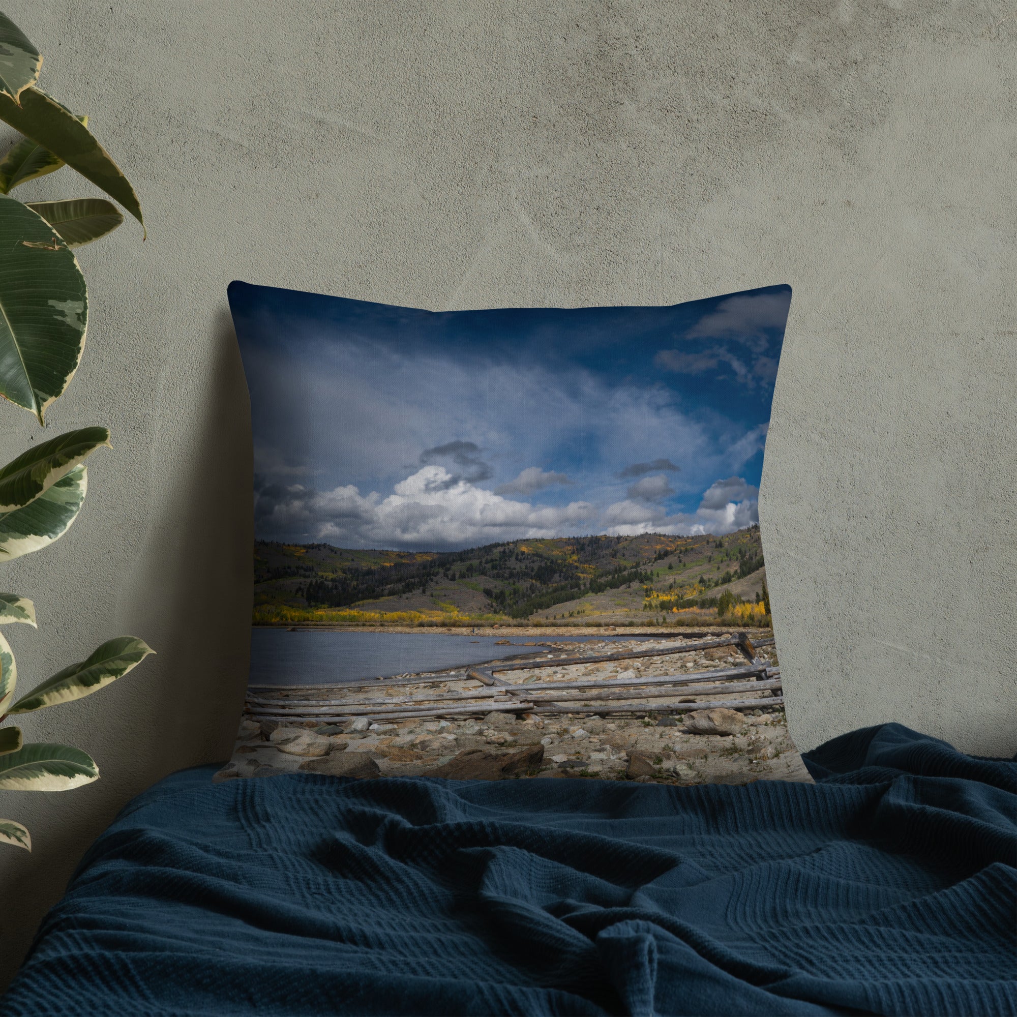 Meadow Lake, Wyoming in the Fall Premium Pillow
