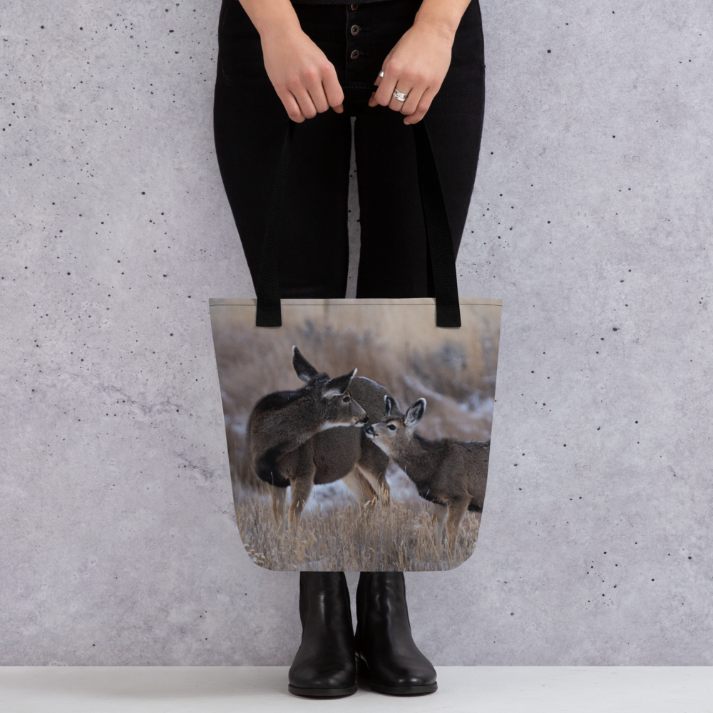 Tote Bags Inspired by the Gentle Moments of Wyoming’s Kissing Deer