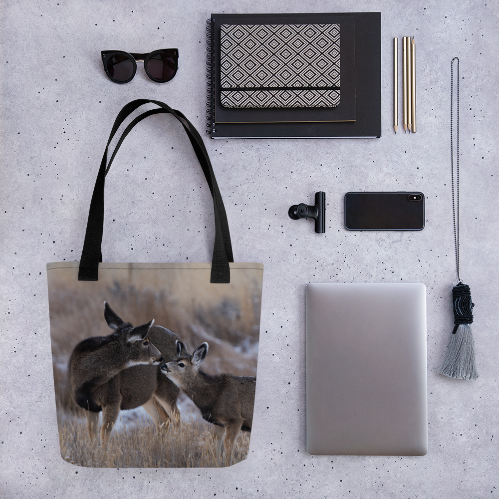 Tote Bags Inspired by the Gentle Moments of Wyoming’s Kissing Deer