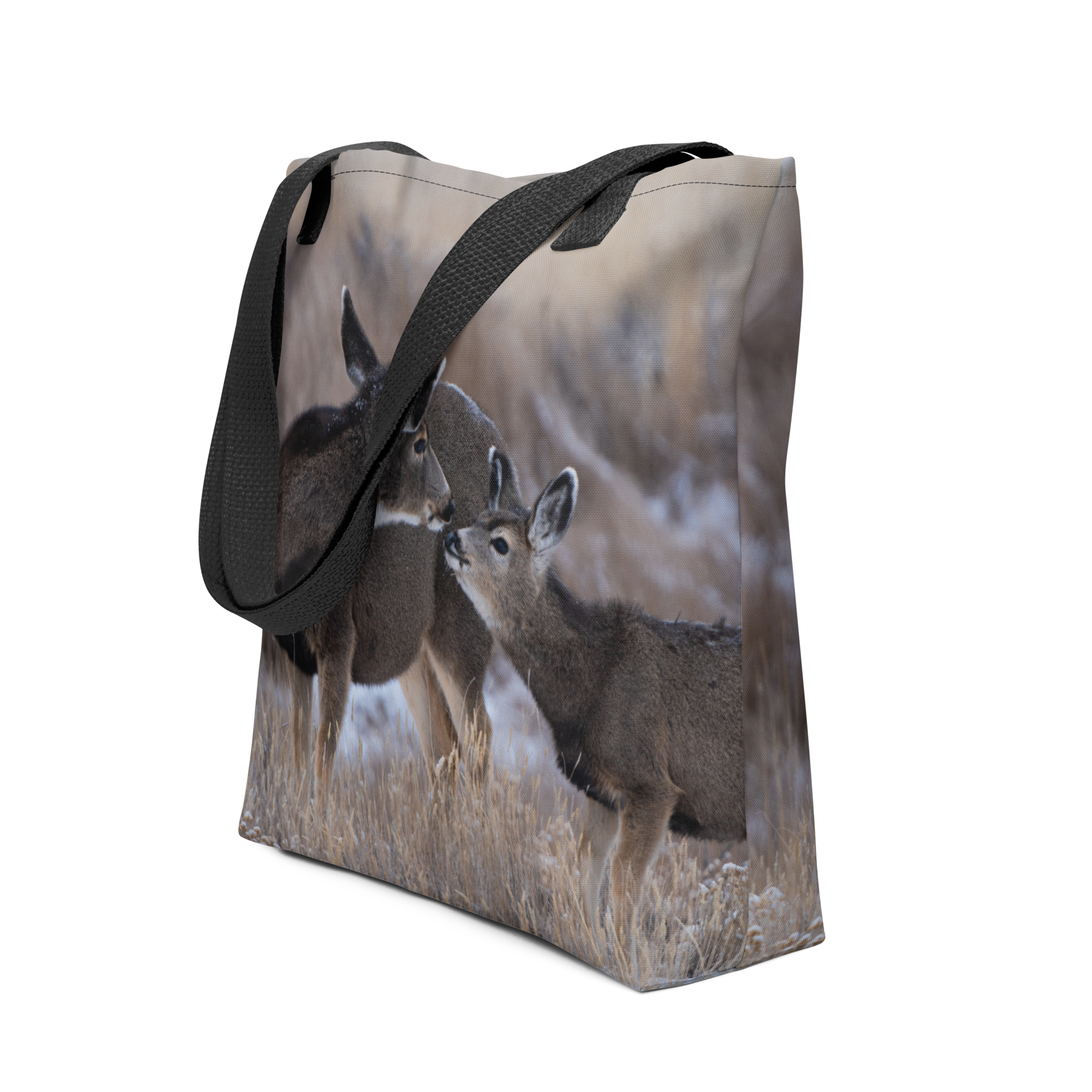 Tote Bags Inspired by the Gentle Moments of Wyoming’s Kissing Deer