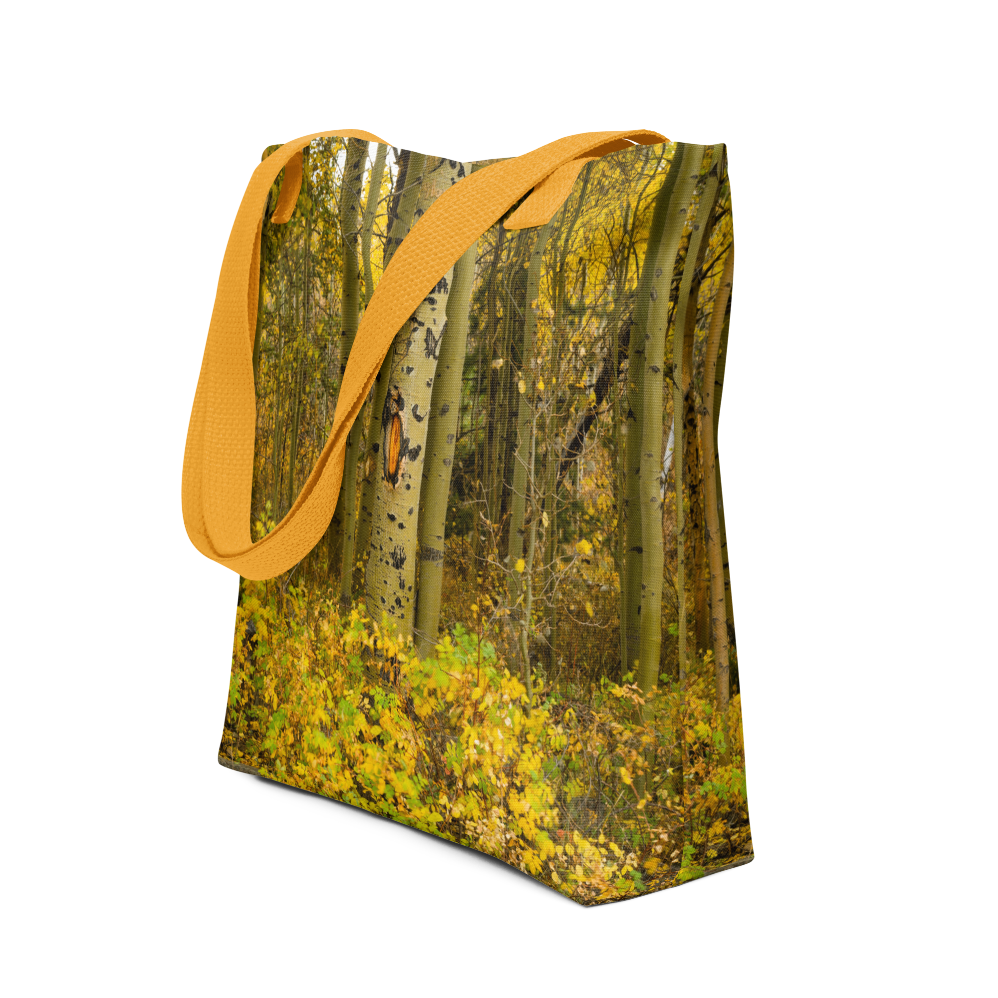 Detail Aspen Trees in the Fall All-Over Small Tote bag