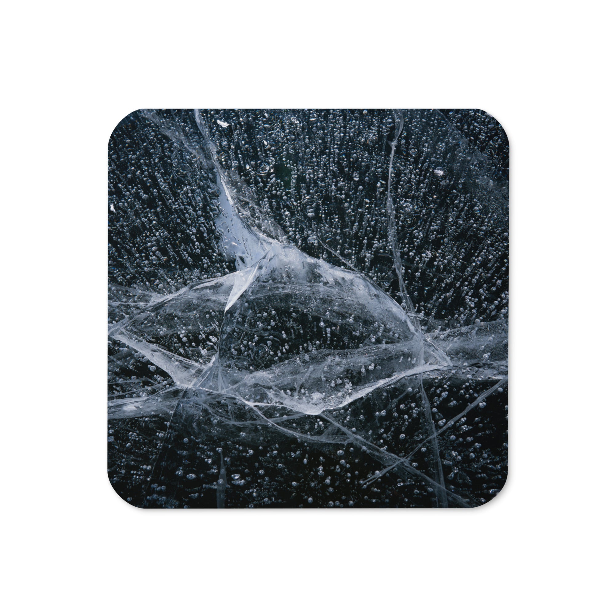 Texture Of Frozen Fremont Lake Cork-back coaster