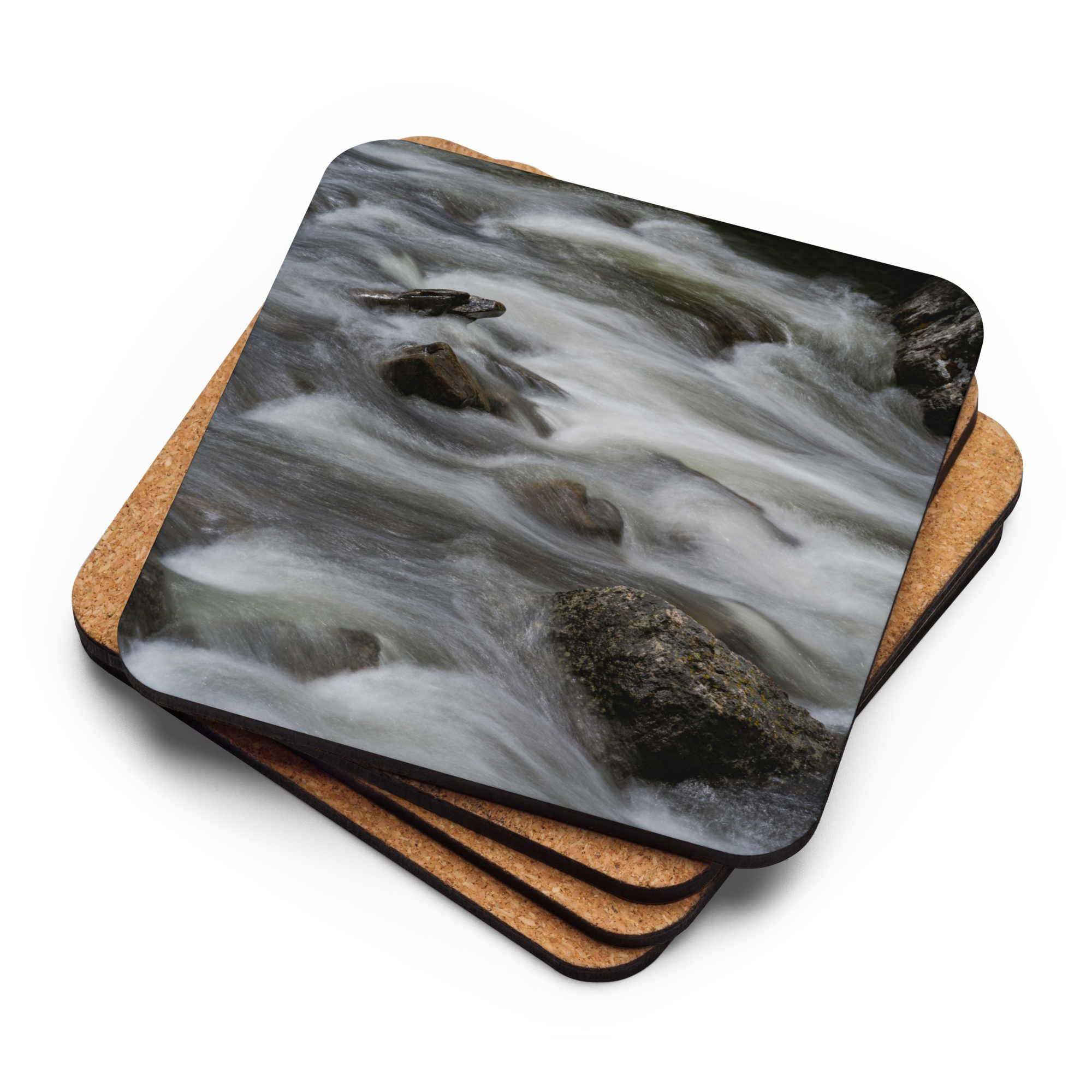 Fayette Creek, Wyoming Cork-back coaster