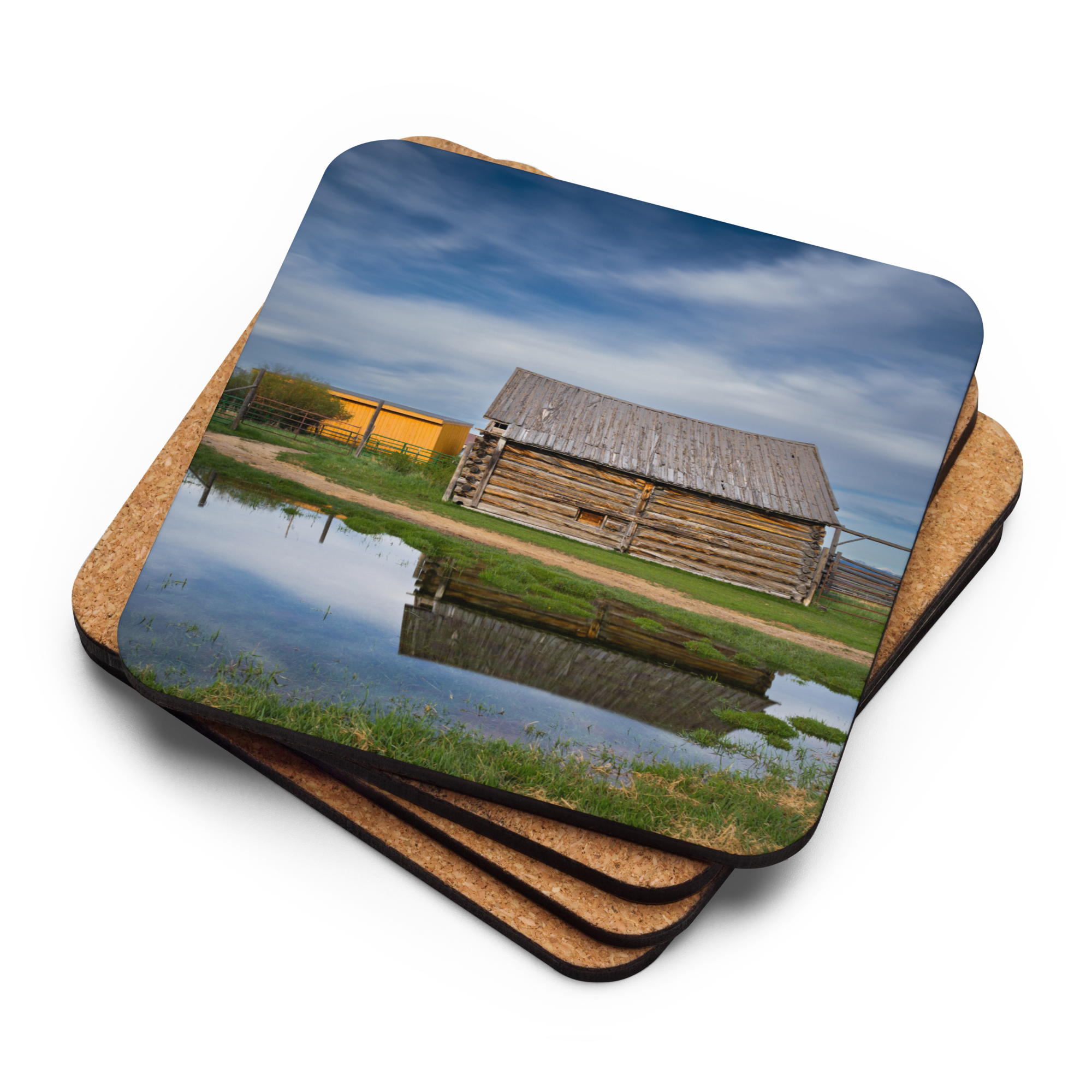 Centennial Barn Cork-back coaster