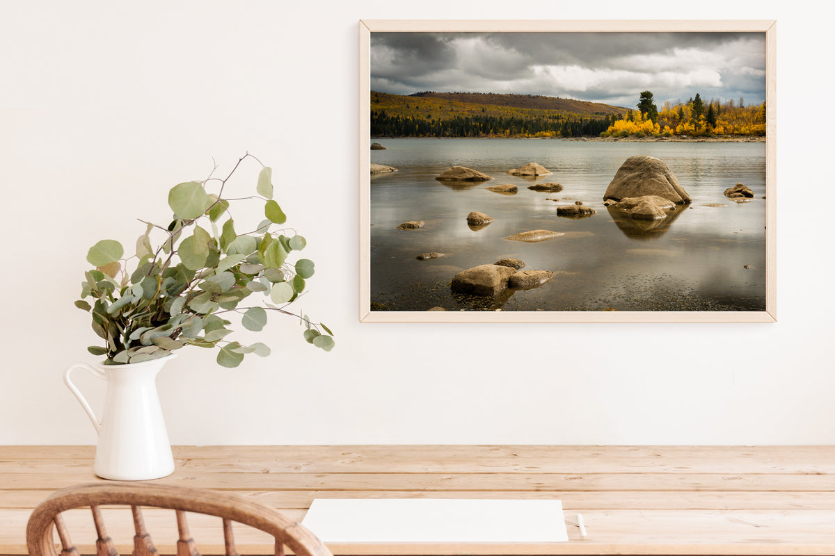 New Fork Lake, Wyoming in the Fall Home Decor Wall Art