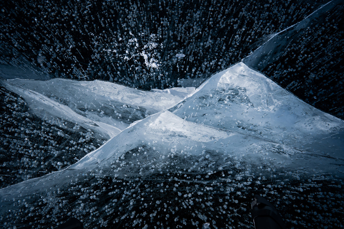 Abstract Photography: Texture of Frozen Lake 9