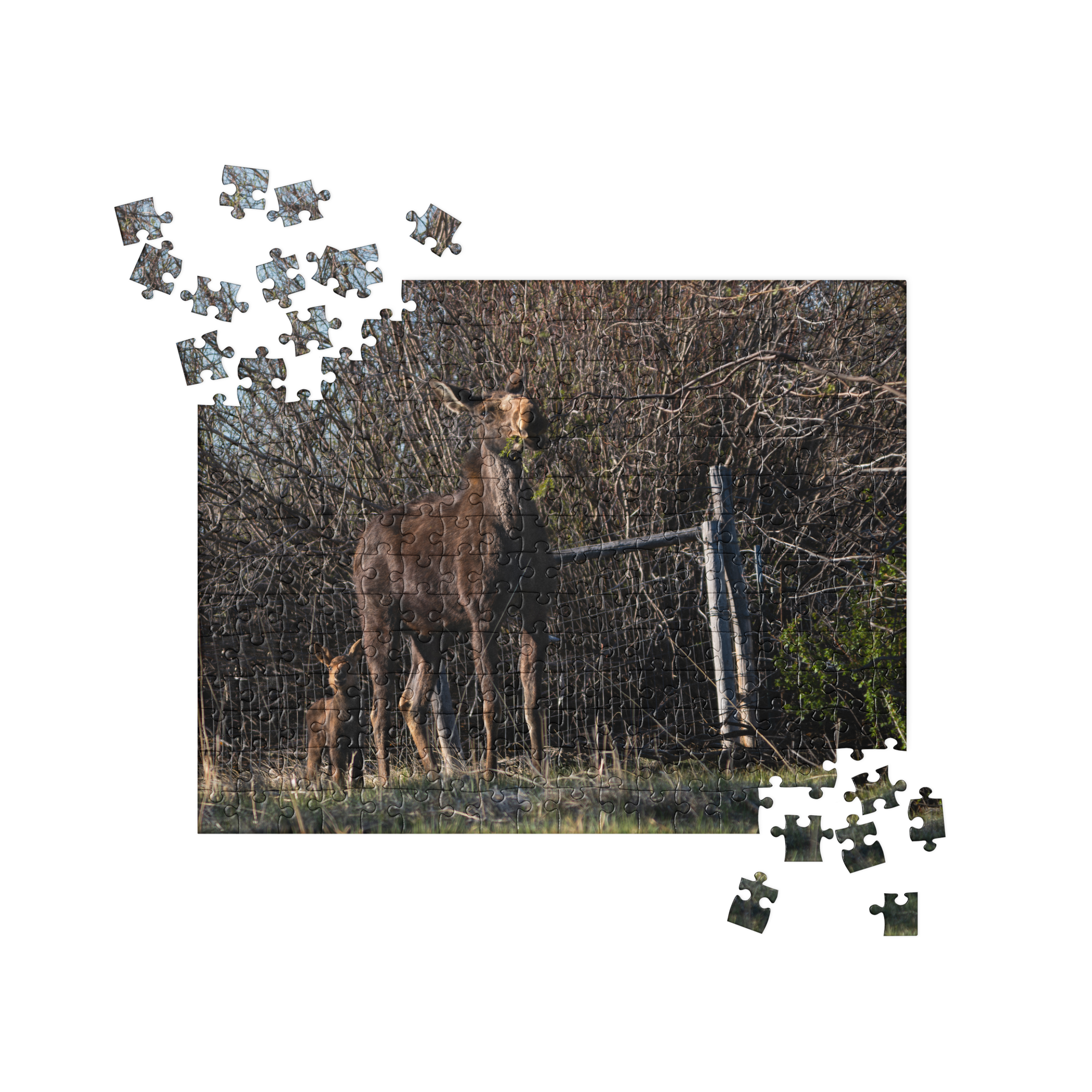 Mamma Moose with Baby Moose Jigsaw puzzle