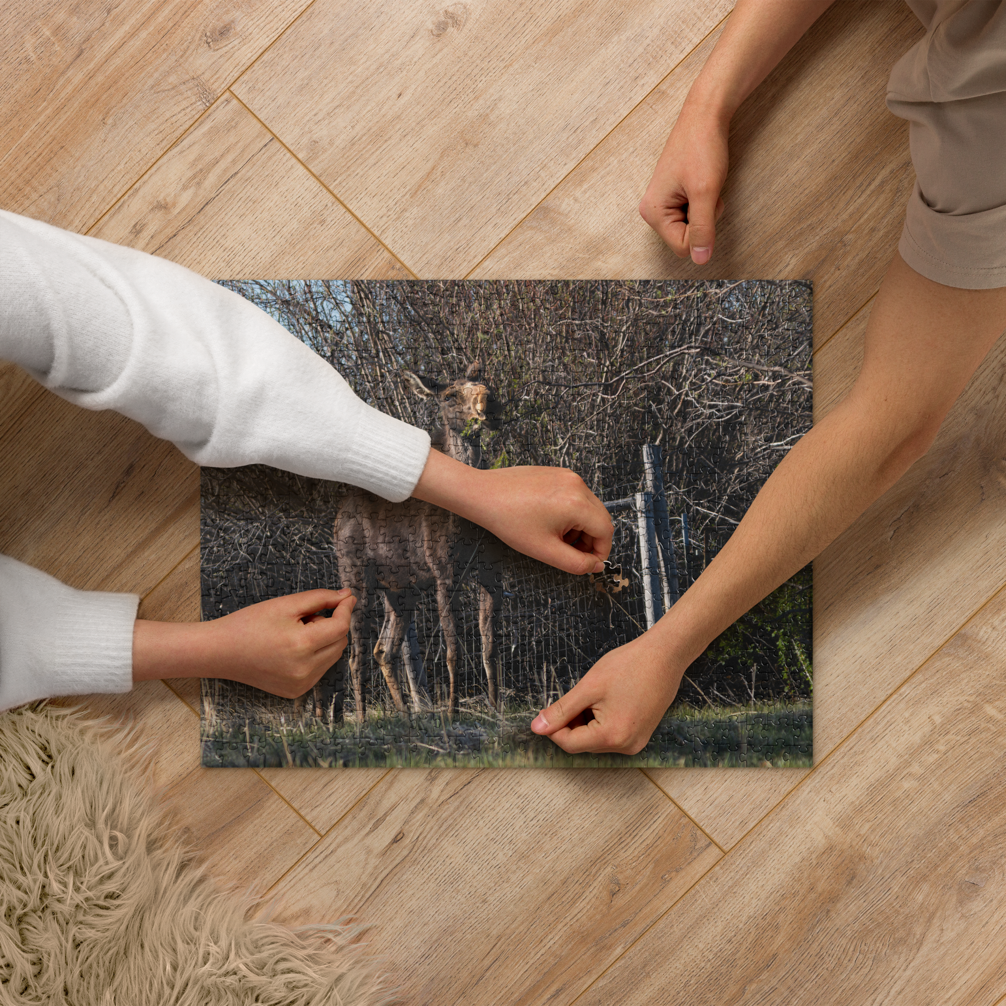 Mamma Moose with Baby Moose Jigsaw puzzle