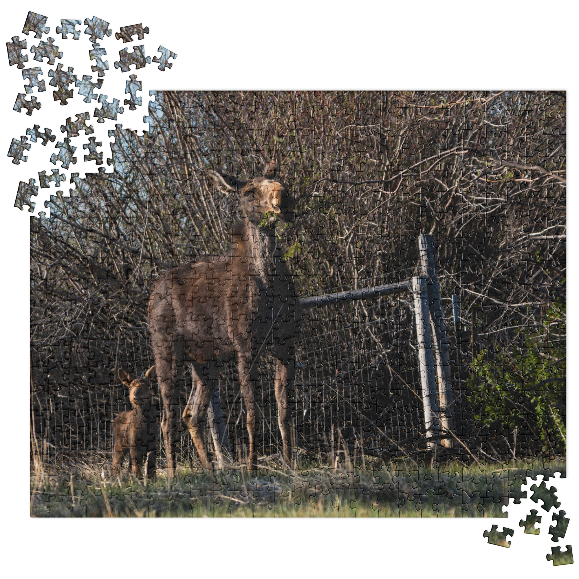 Mamma Moose with Baby Moose Jigsaw puzzle