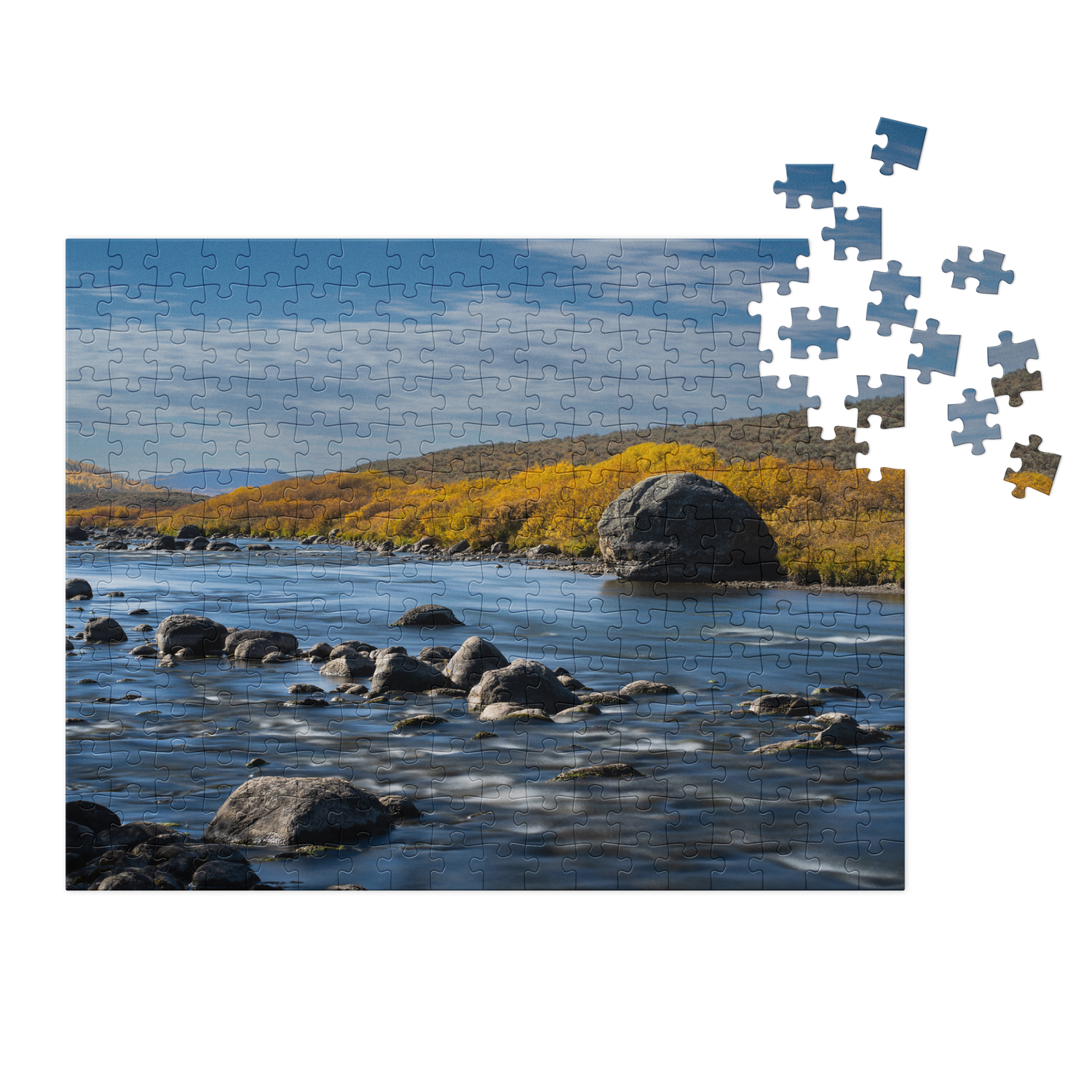Fall Scenery Jigsaw puzzle with tin