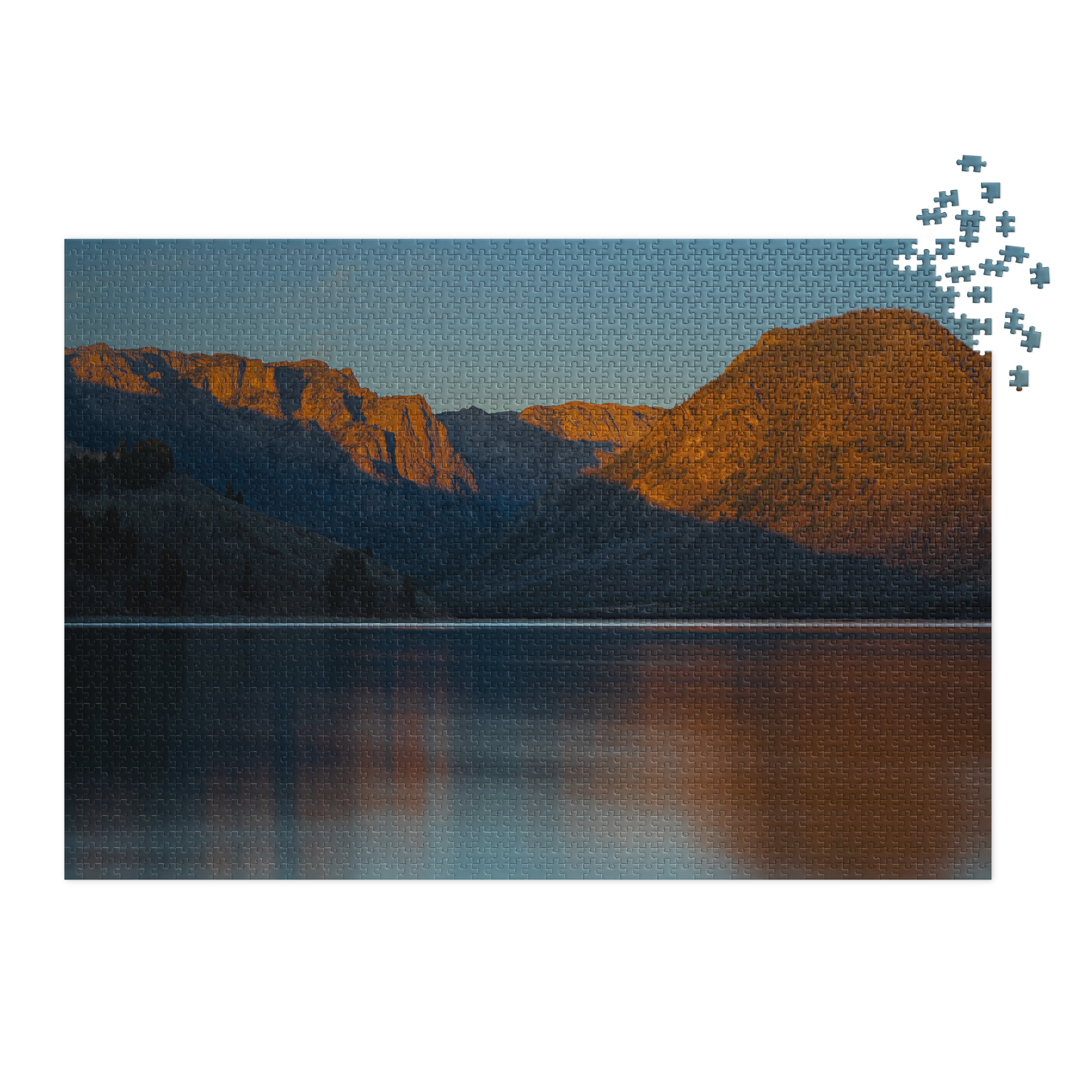 New Fork Lake Jigsaw puzzle with tin