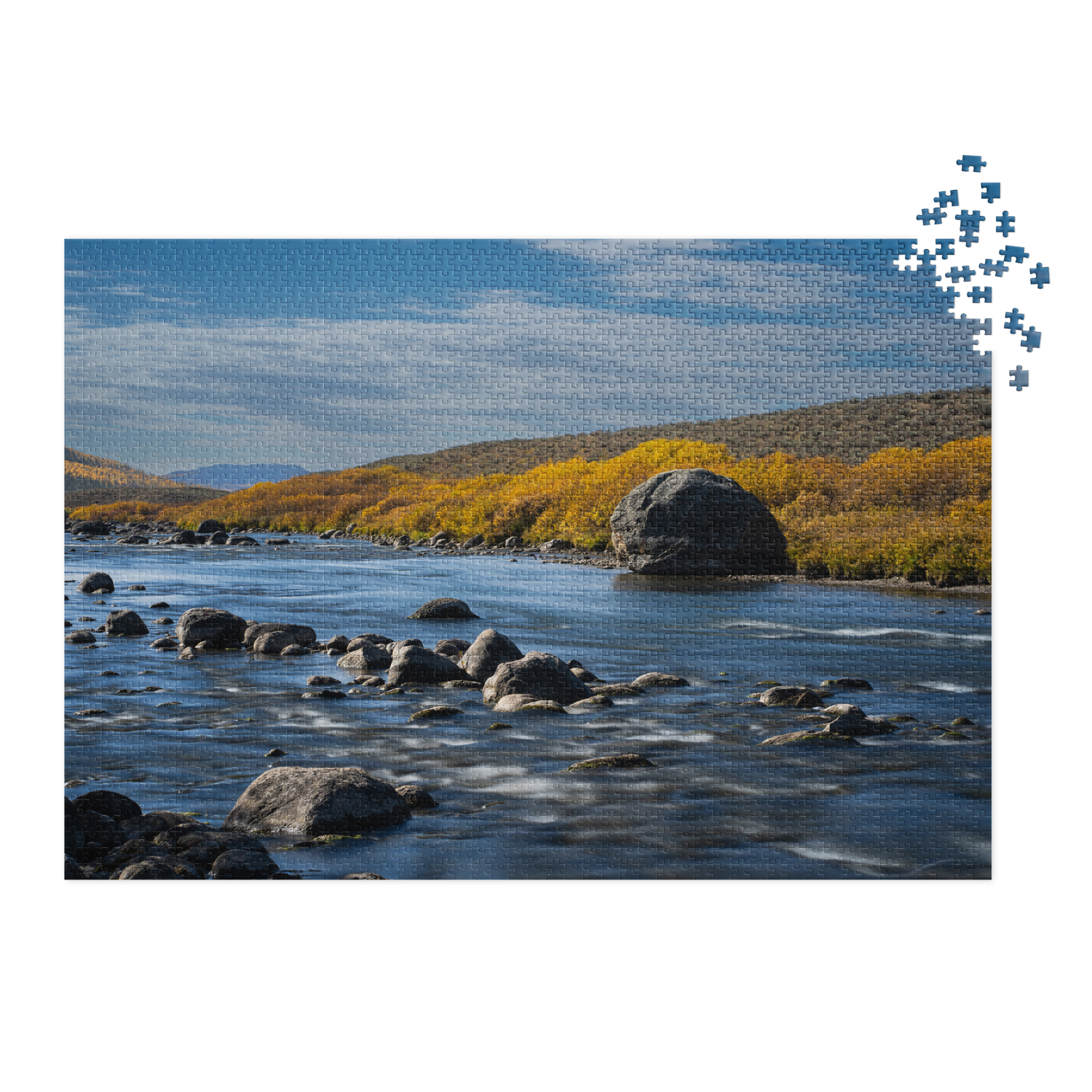 Fall Scenery Jigsaw puzzle with tin