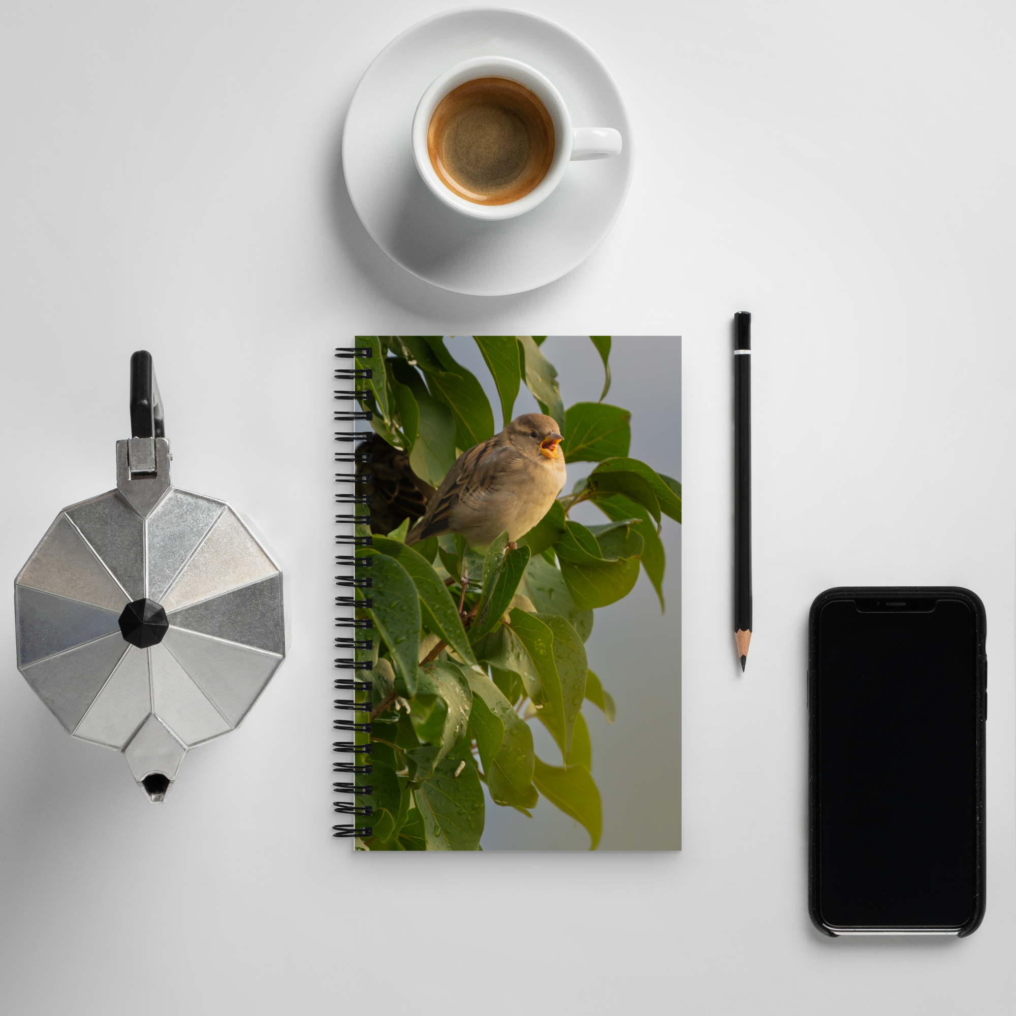 Common Sparrow Spiral notebook