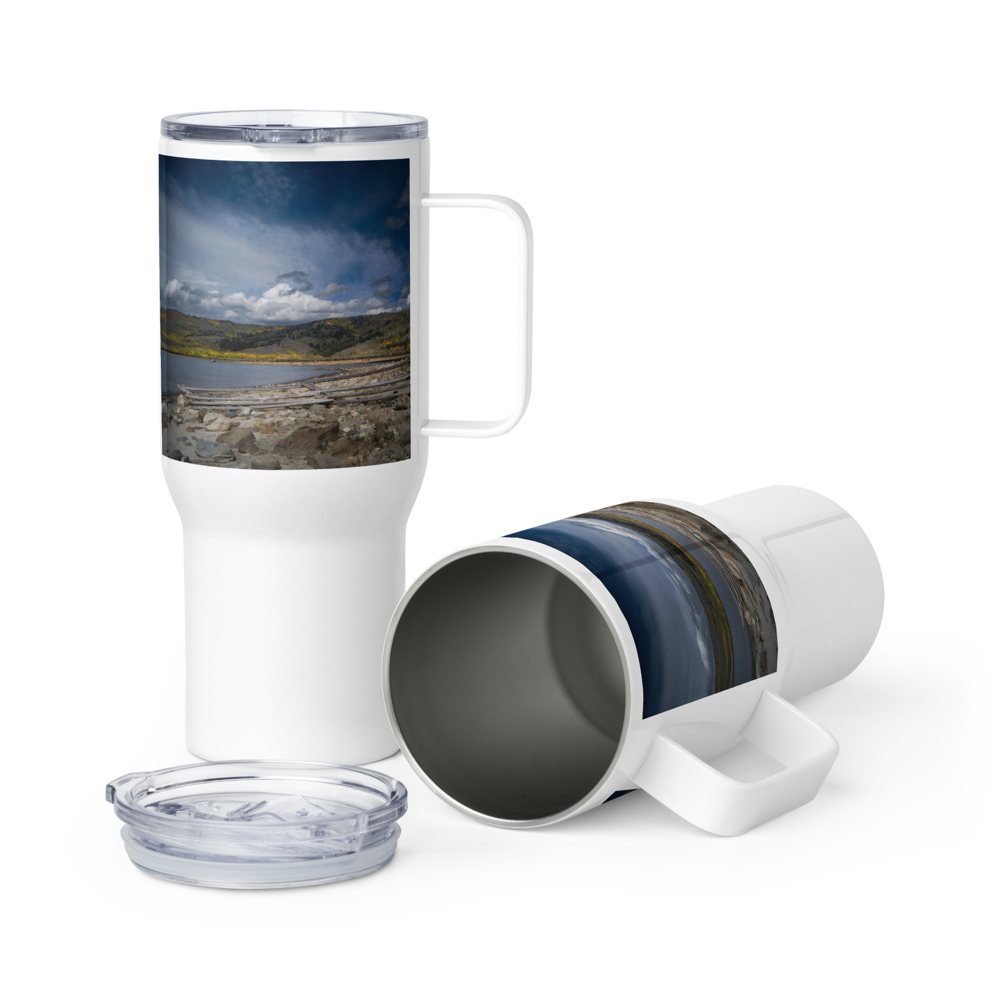 Wyoming in the Fall Travel mug With a Handle