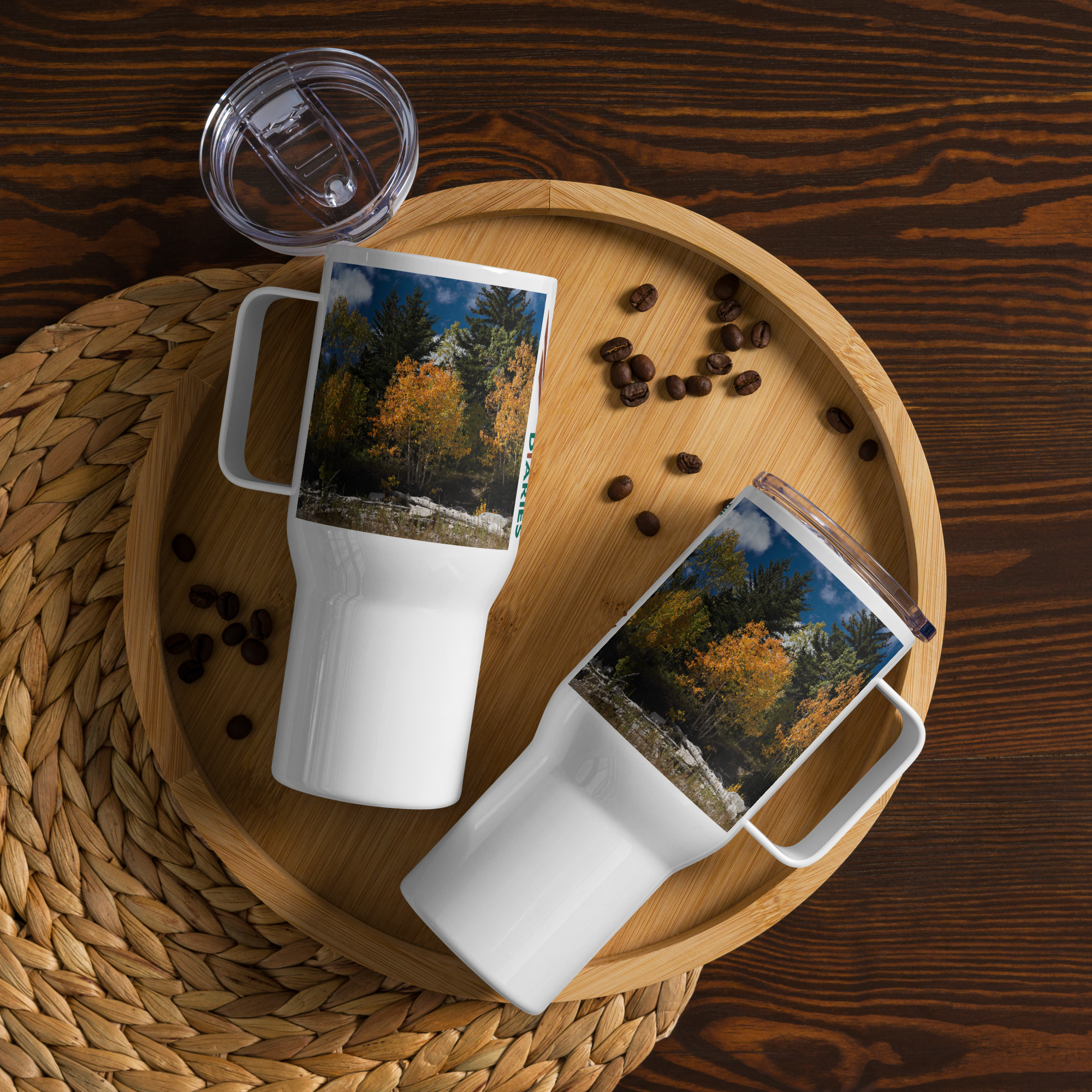 Fall Scenery Travel mug With a Handle