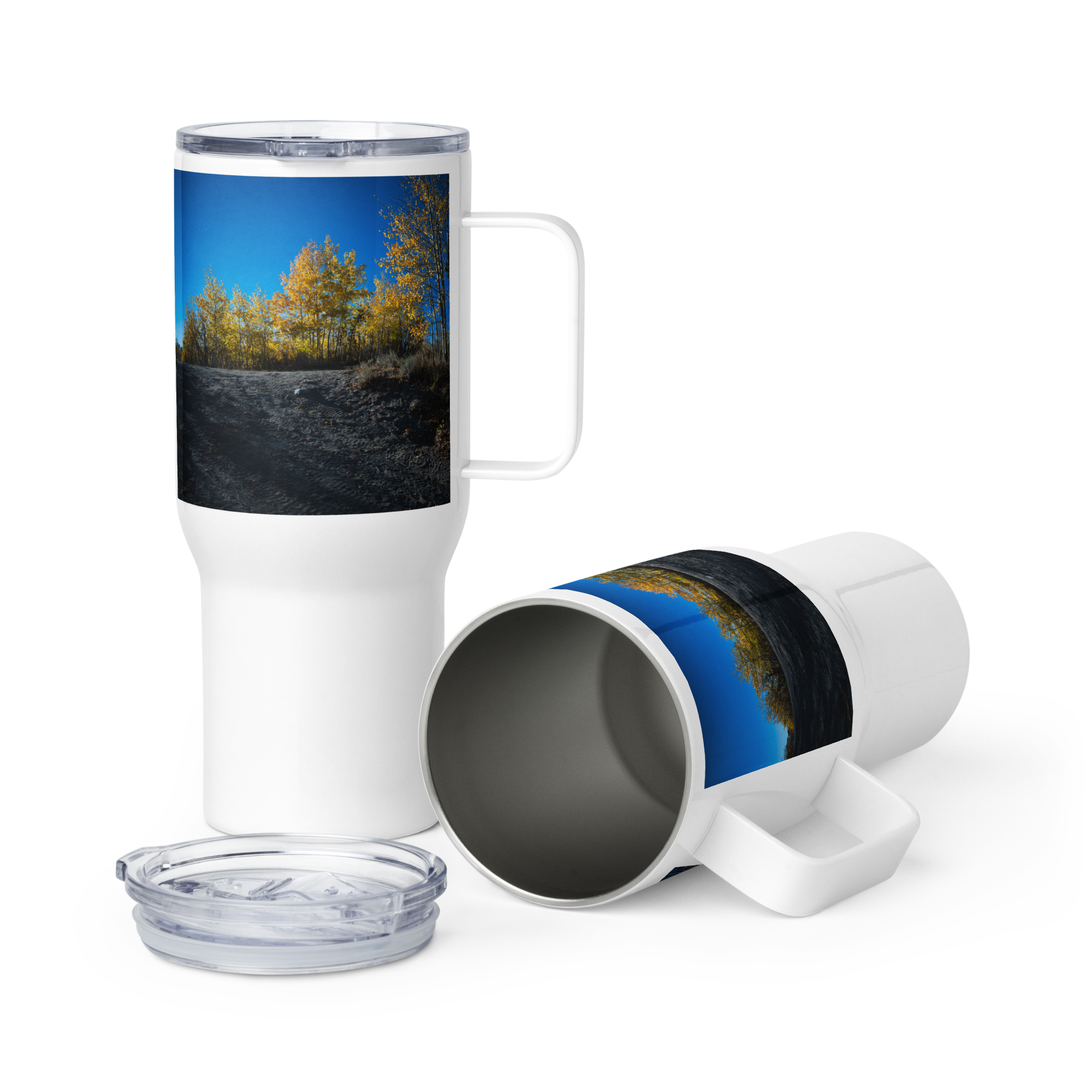 Fall Scenery Travel mug With a Handle