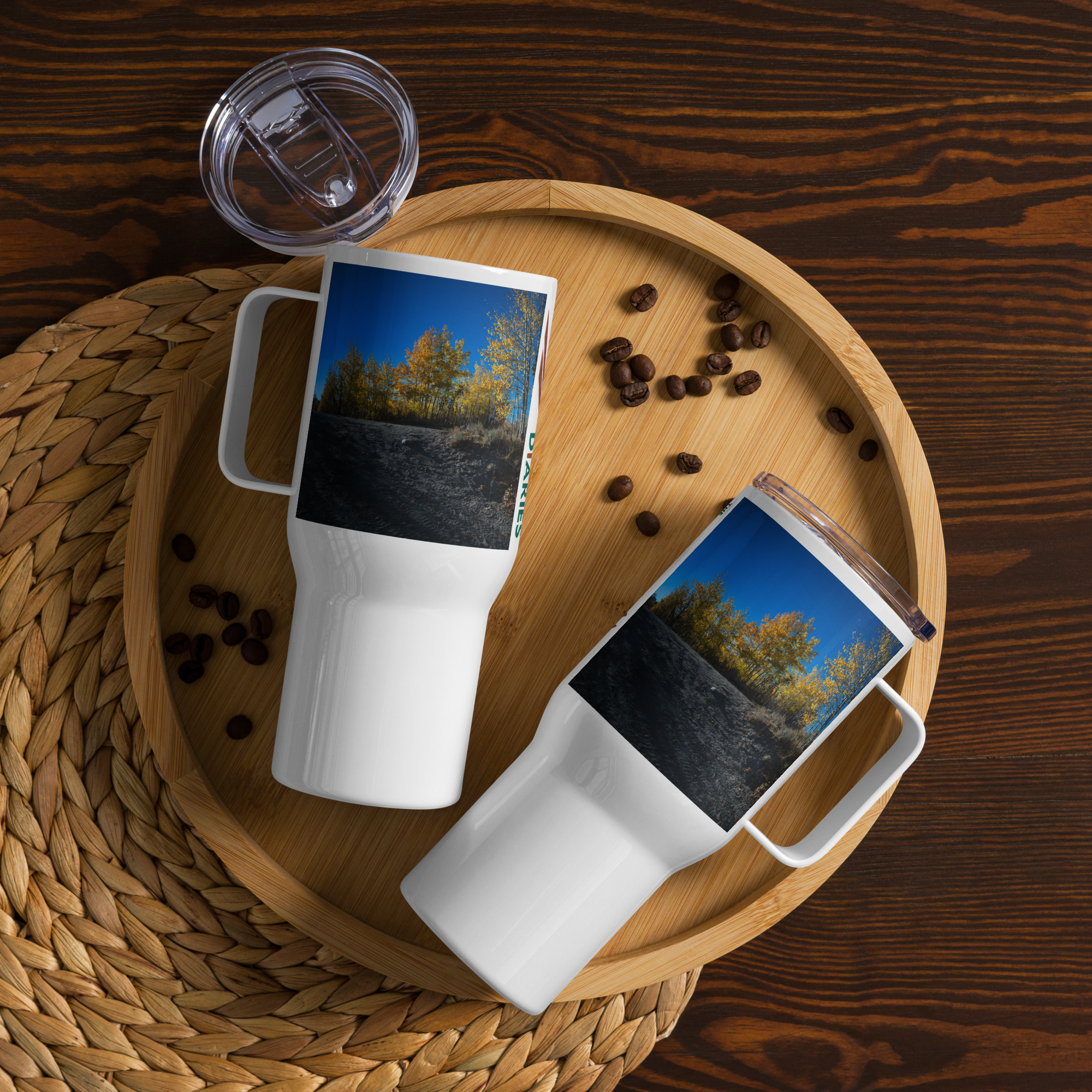 Fall Scenery Travel mug With a Handle